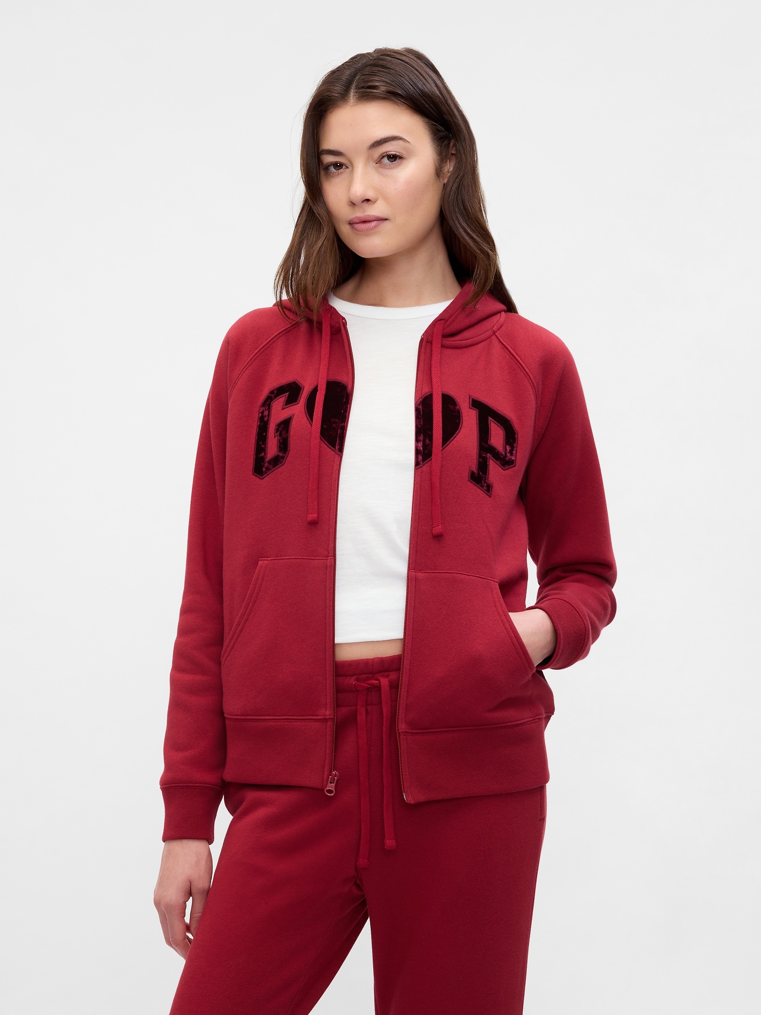 GAP Zip-up hoodie with logo - Womens
