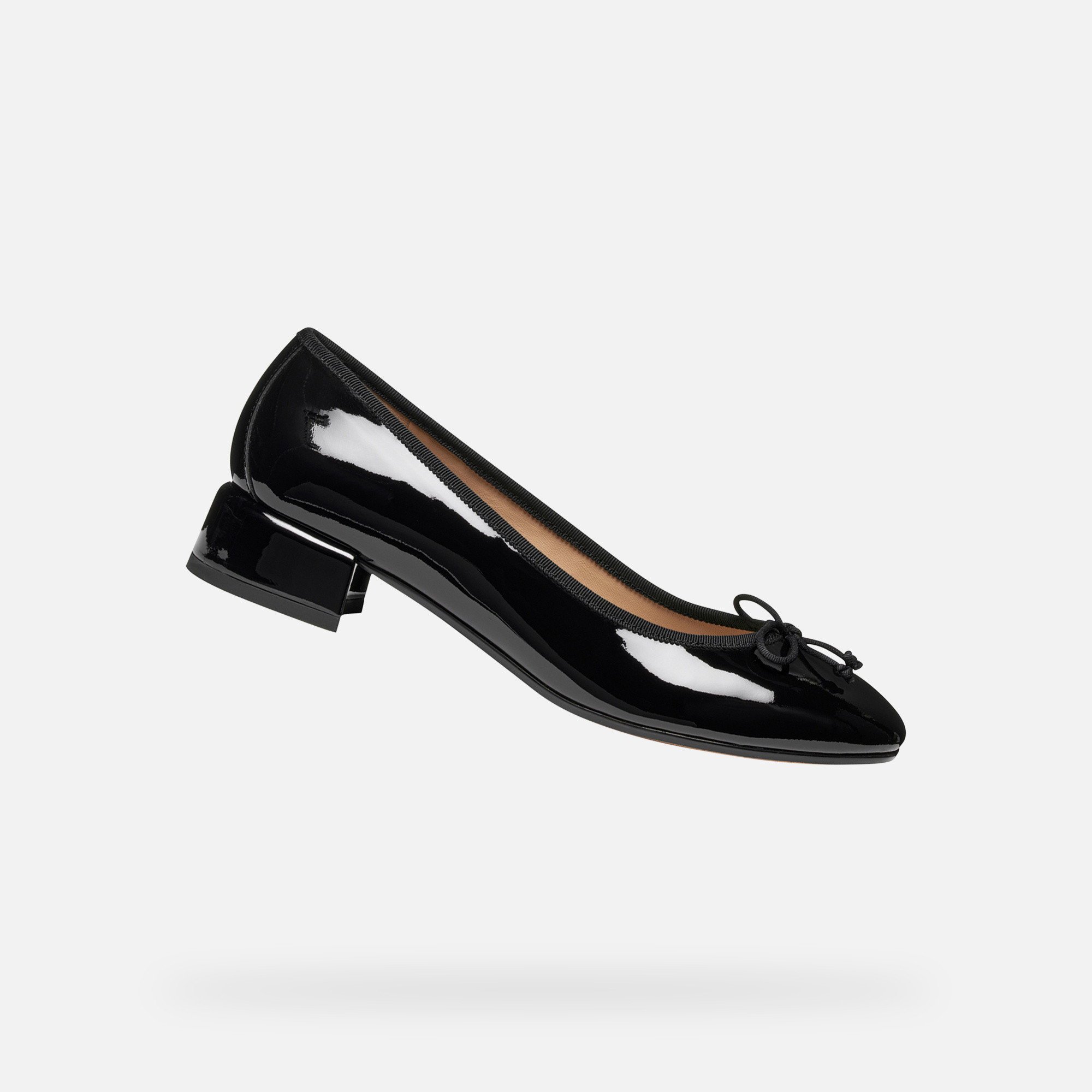 Black womens ballet flats Geox Floretia - Womens