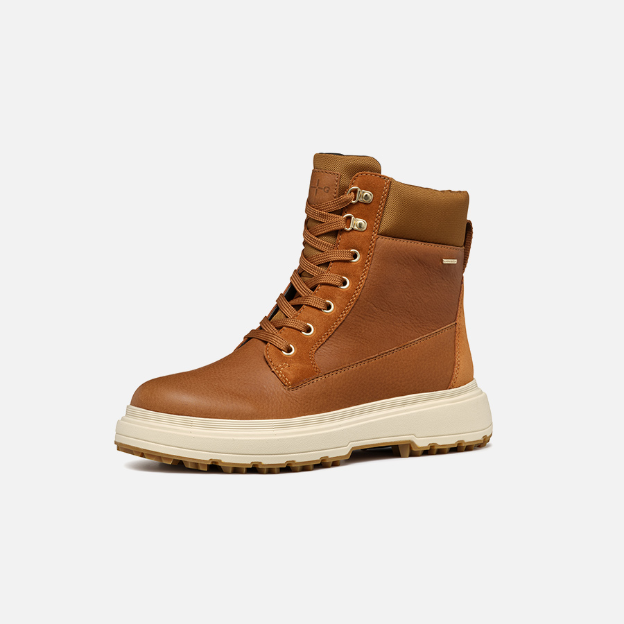 Brown women's ankle boots Geox Lamide+Grip ABX - Women's