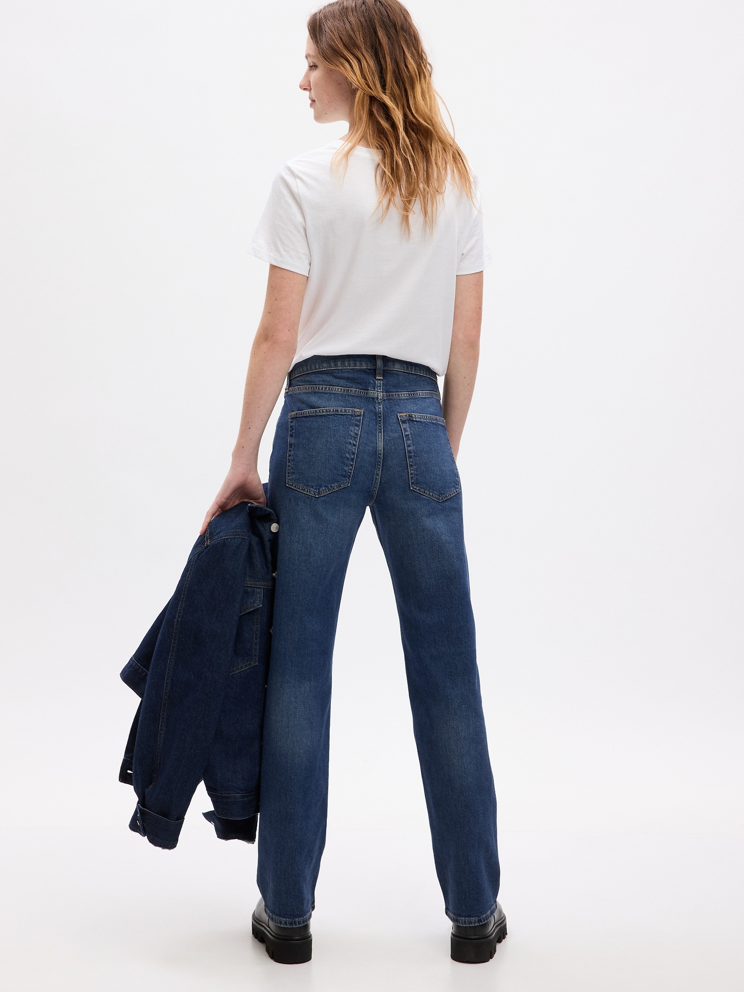 GAP Jeans mid rise '90s loose organic Washwell - Femei