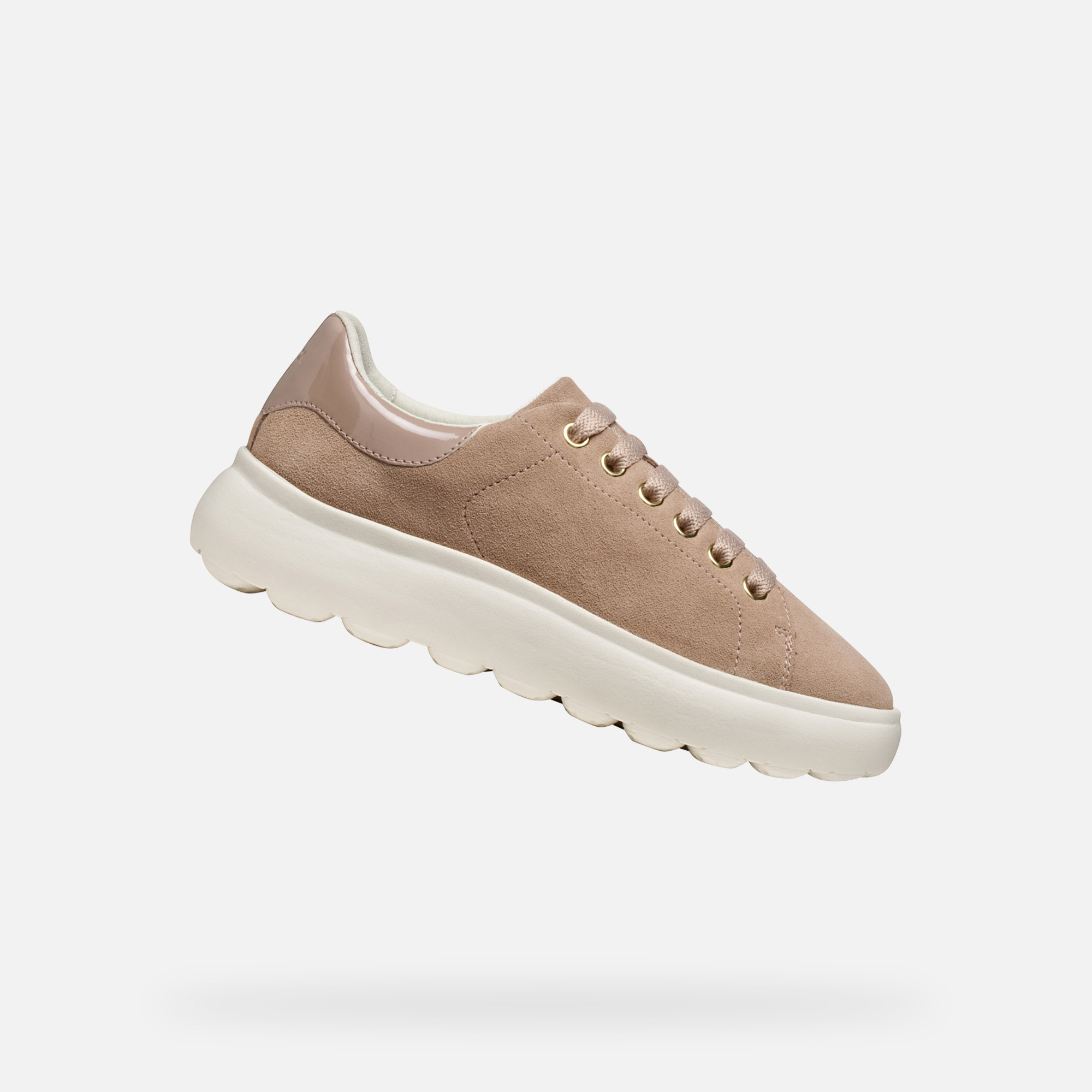 Beige womens sneakers Geox Spherica EC4.1 - Womens