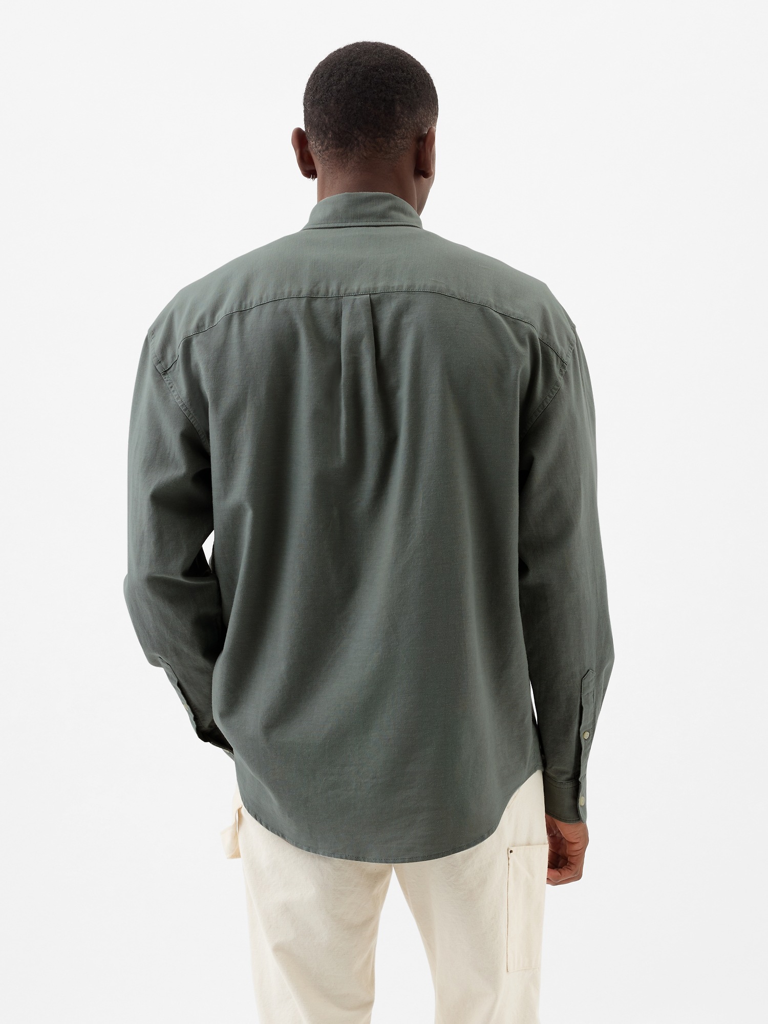 Camasi casual pentru barbati GAP - verde inchis