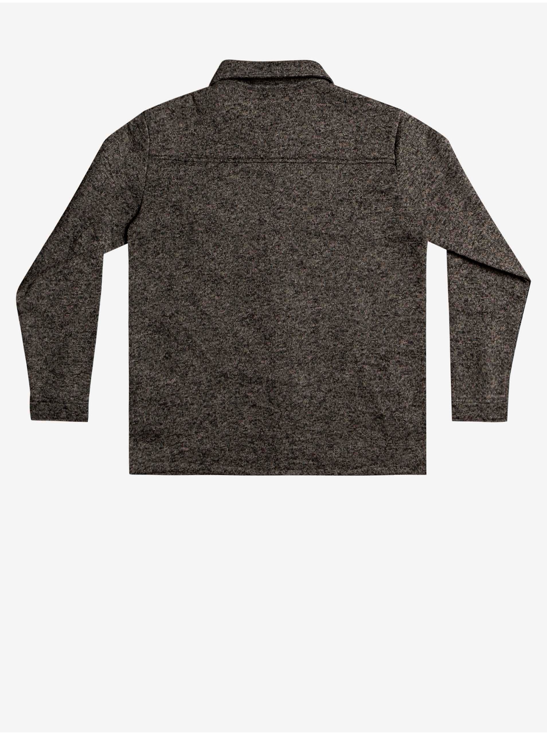 Dark Grey Men's Brindle Shirt with Quiksilver Keller Shirt Pockets - Men's