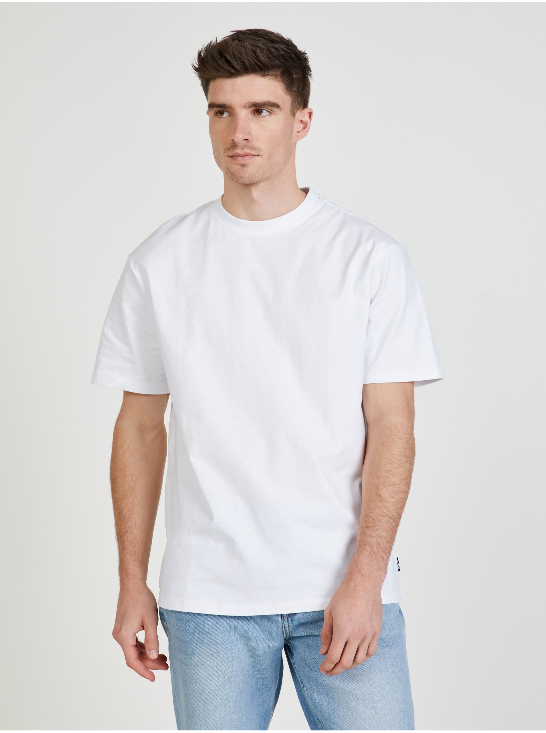 Levně Bílé basic tričko ONLY & SONS Fred - Pánské