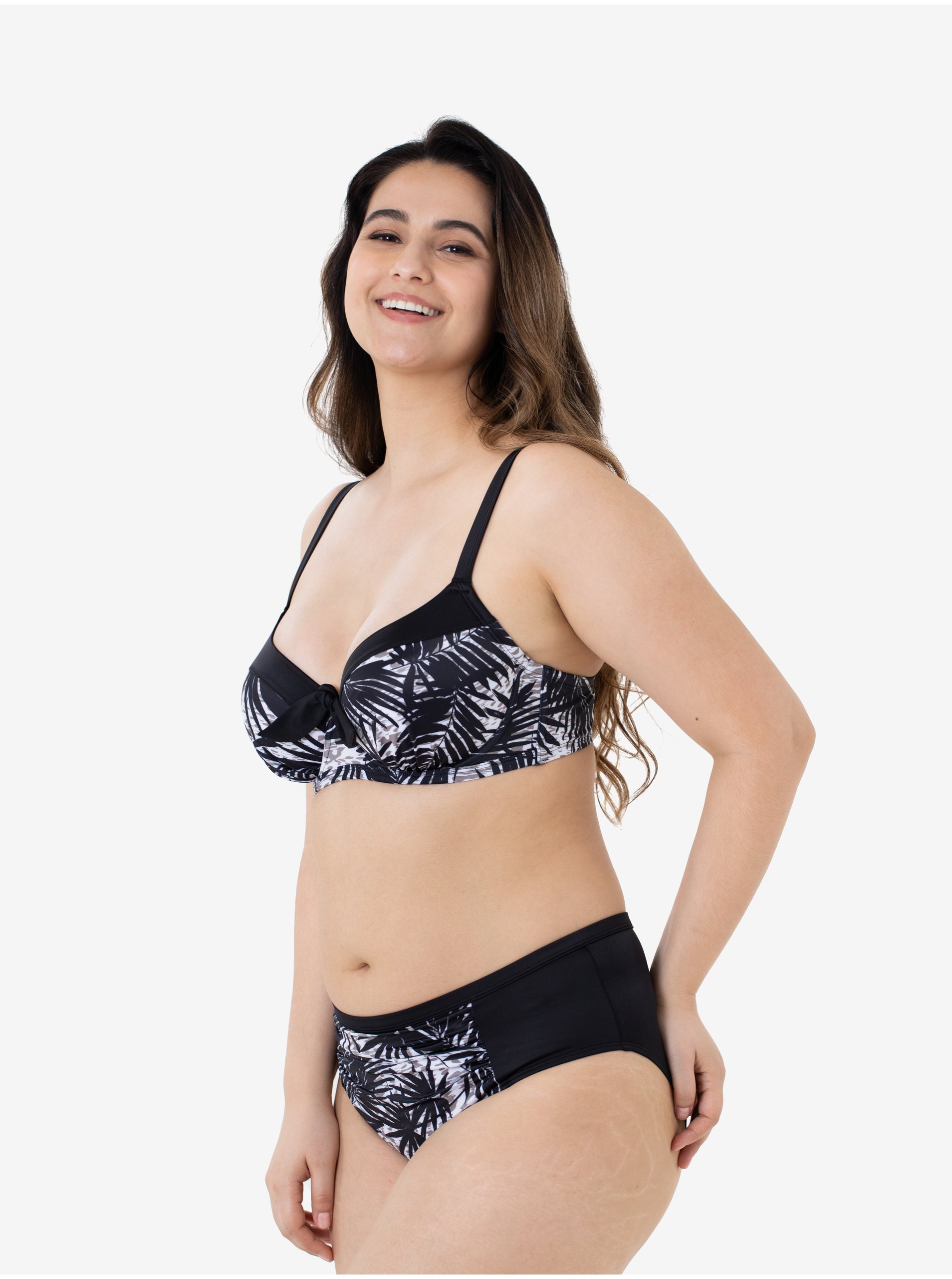 Marimi curvy pentru femei DORINA - negru, alb