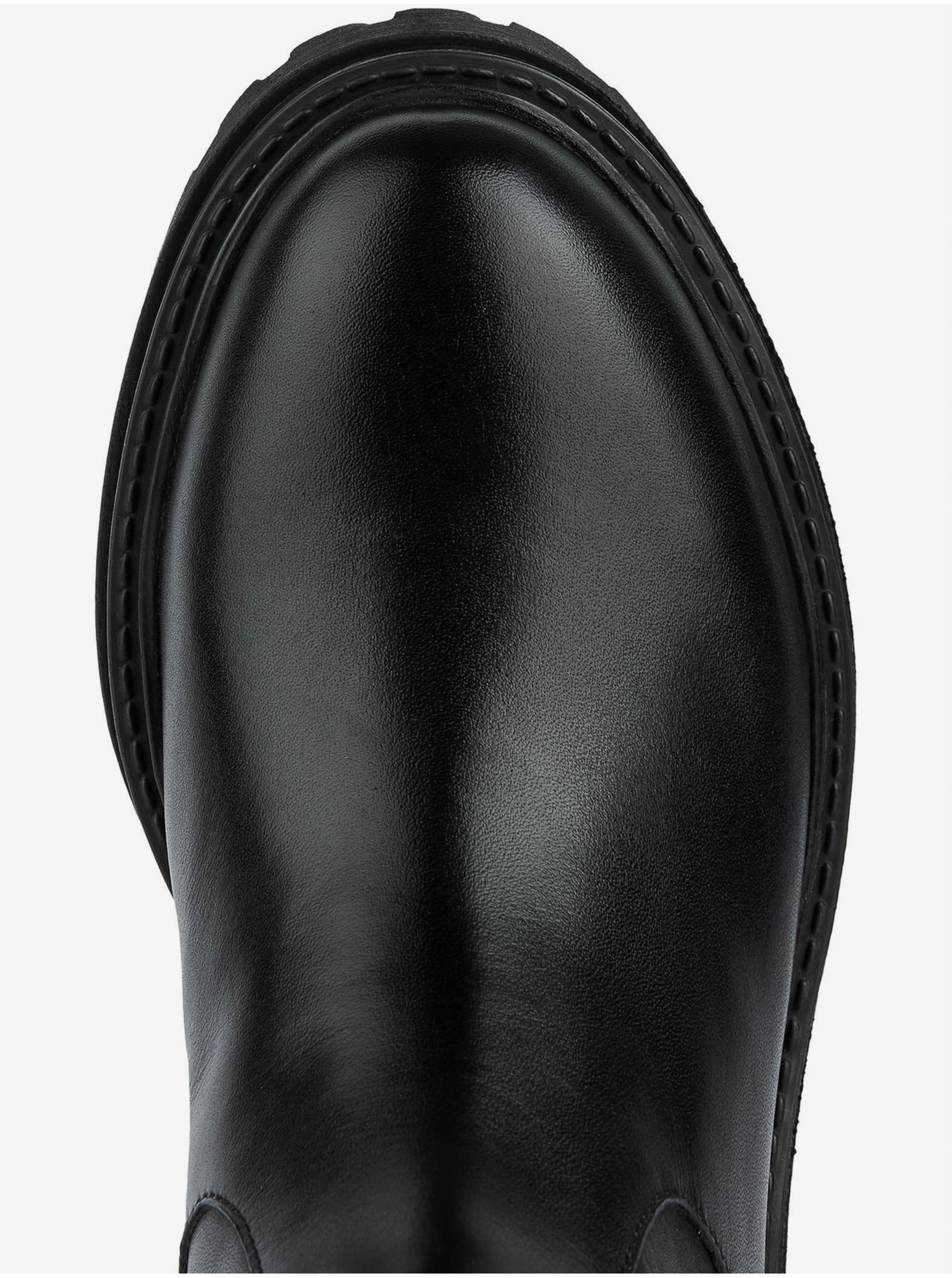 Black women&#039;s boots with leather details Geox Iridea - Women&#039;s