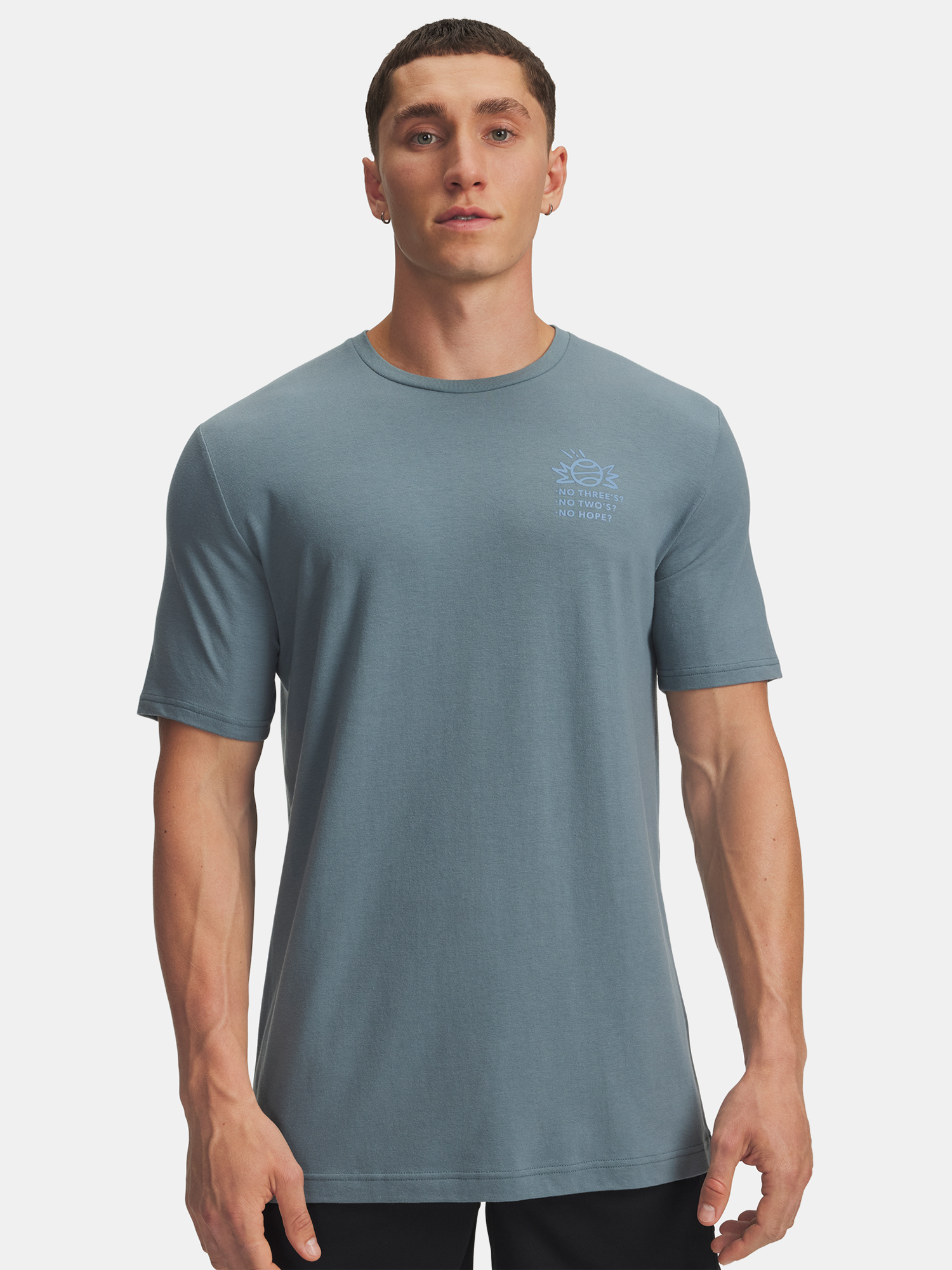 Mens T-shirt Under Armour UA M 60/40S Cant Hoop SS-BLU - Men
