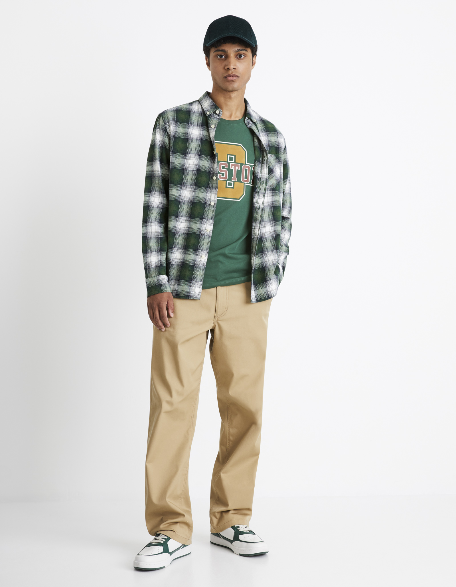 Celio Flannel Plaid Shirt Camulto - Men