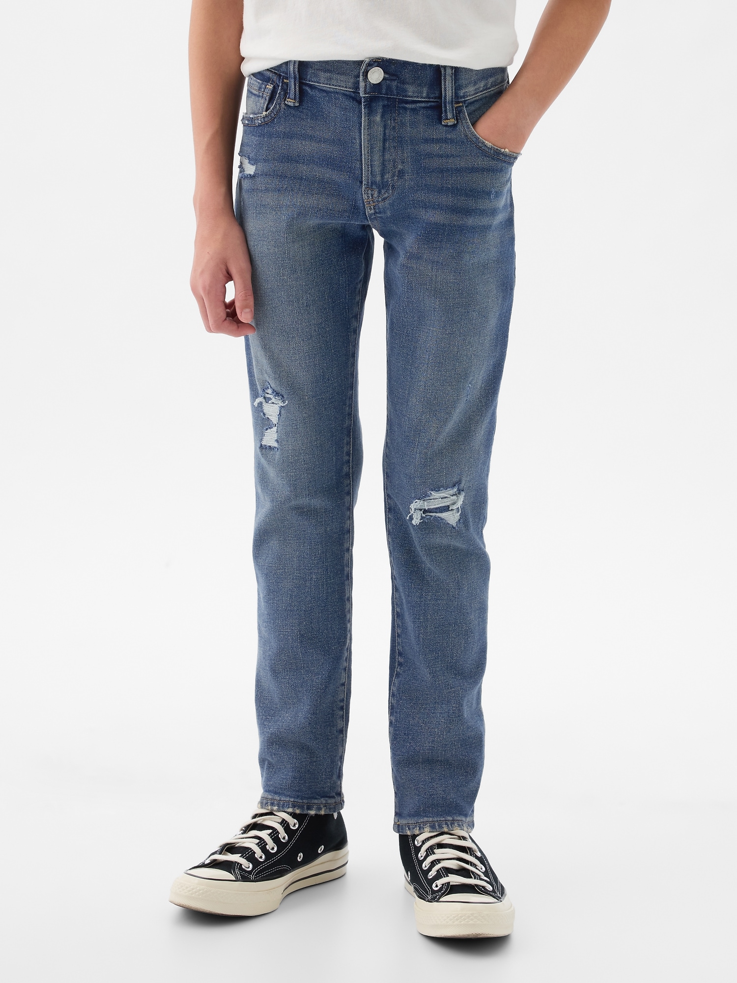GAP Children&#039;s slim jeans Rip &amp; Repair - Boys