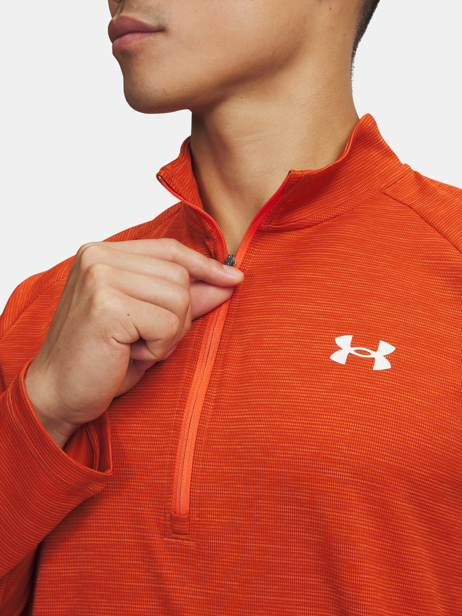 Men's Under Armour UA Tech Textured 1/2 Zip-ORG T-Shirt - Men's