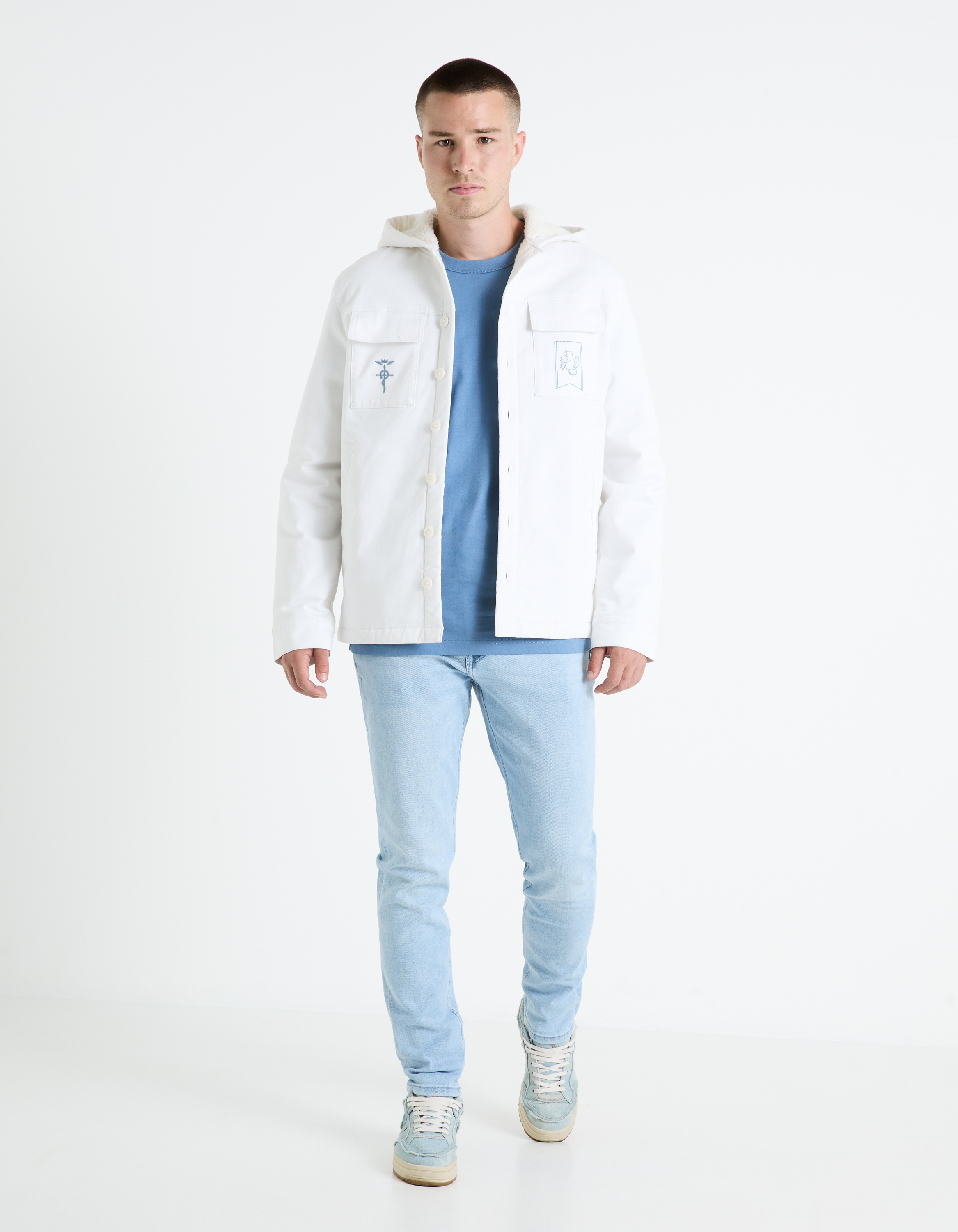 Jachete de iarna pentru barbati Celio - alb