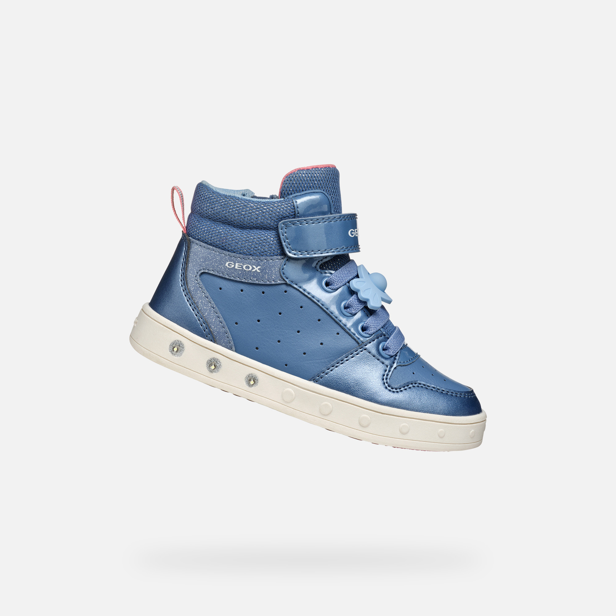 Blue Girls Geox Skylin Sneakers - Girls