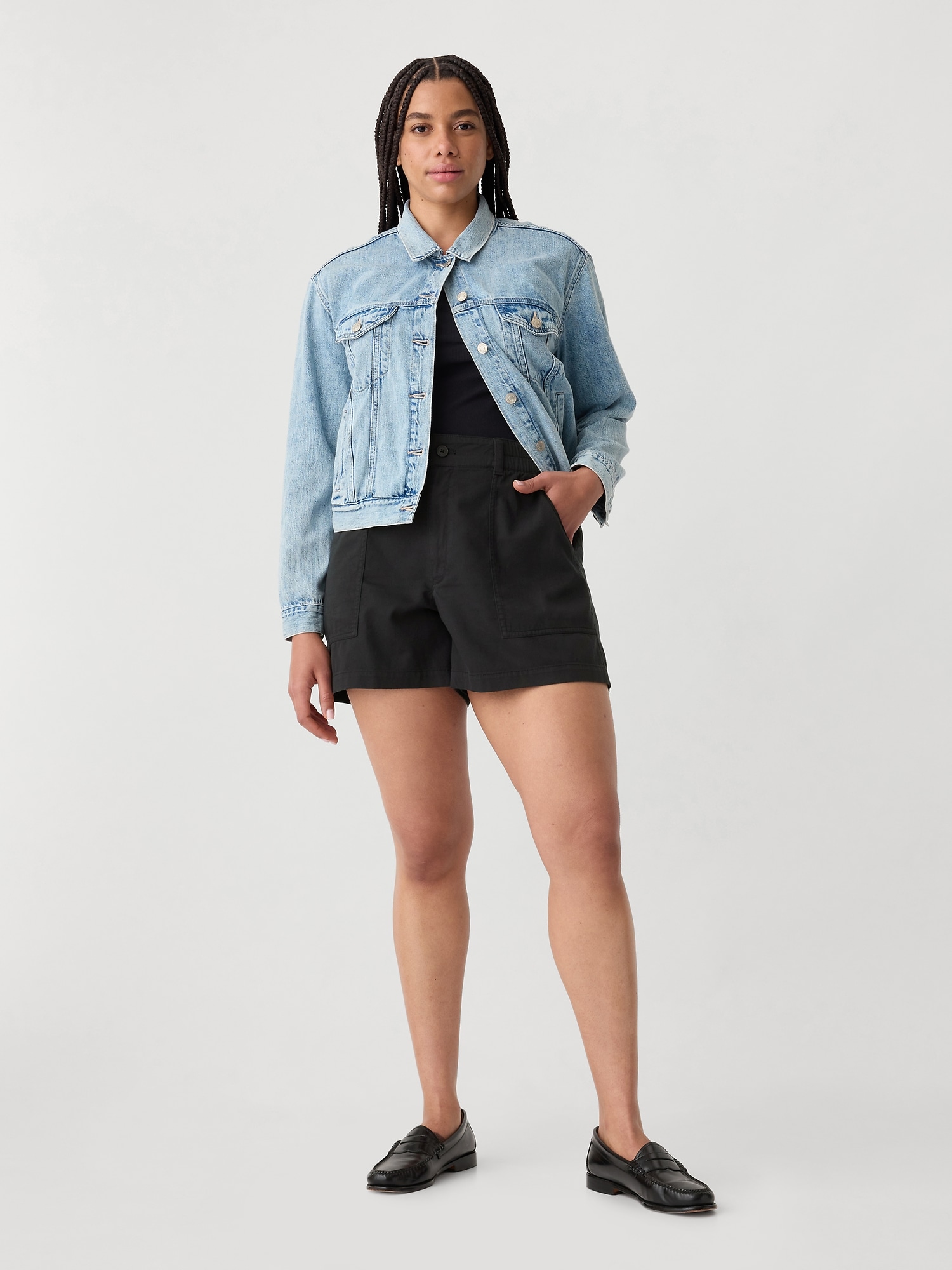 Pantaloni scurti pentru femei GAP - negru
