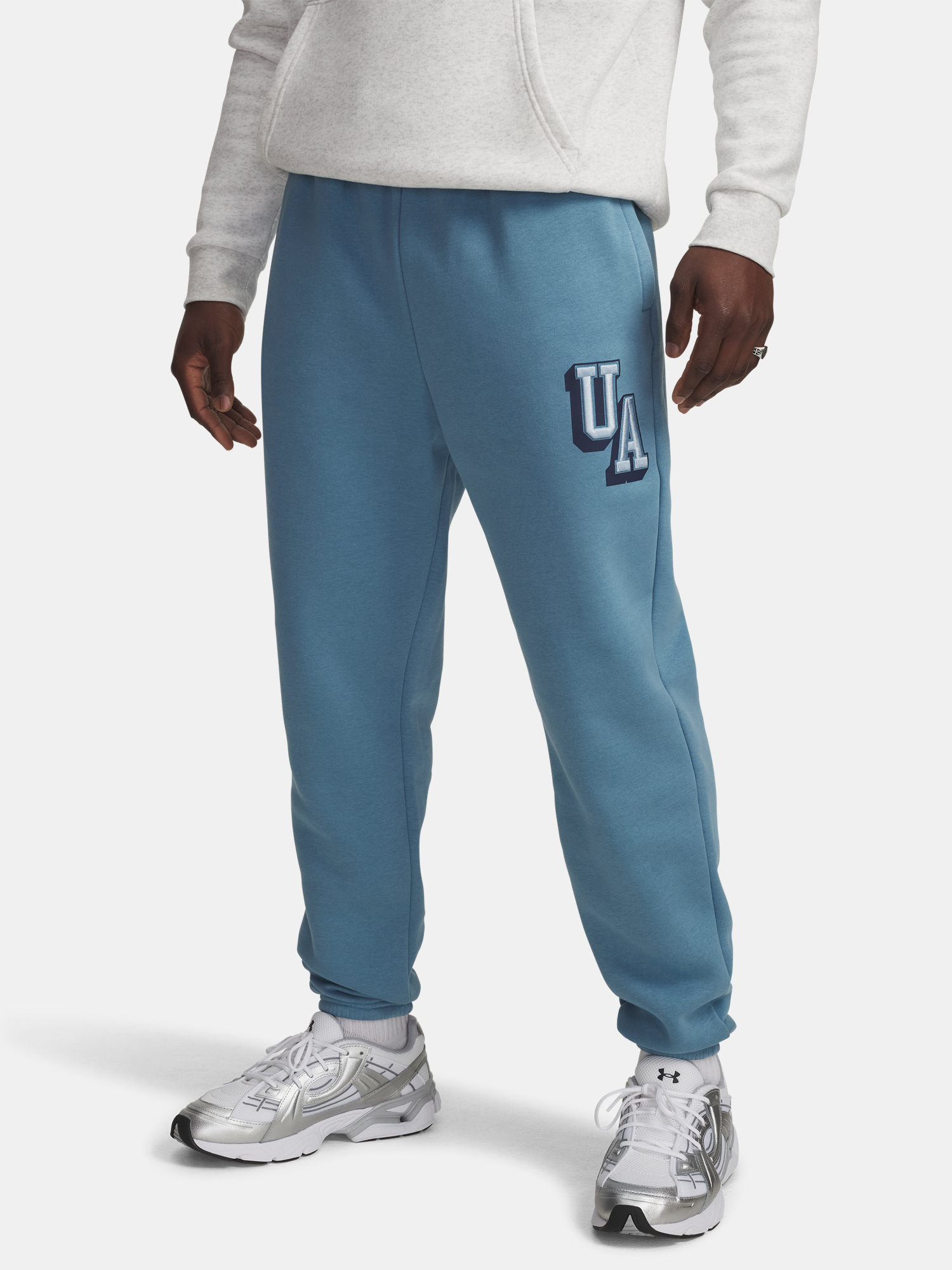 Mens Sweatpants Under Armour UA Icon Flc Graphic Jgr-BLU - Mens