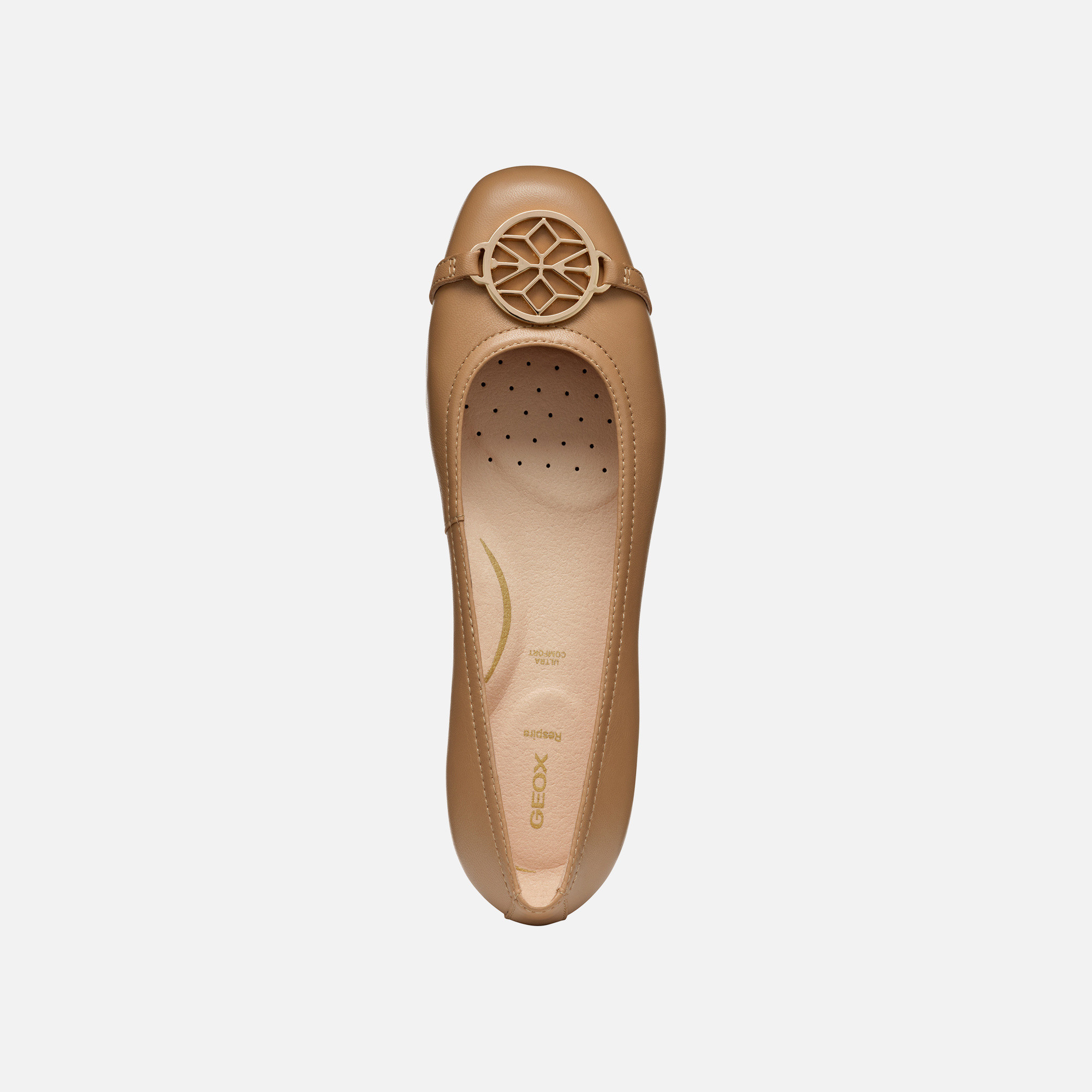 Beige women's ballet flats Geox Annytah - Women's