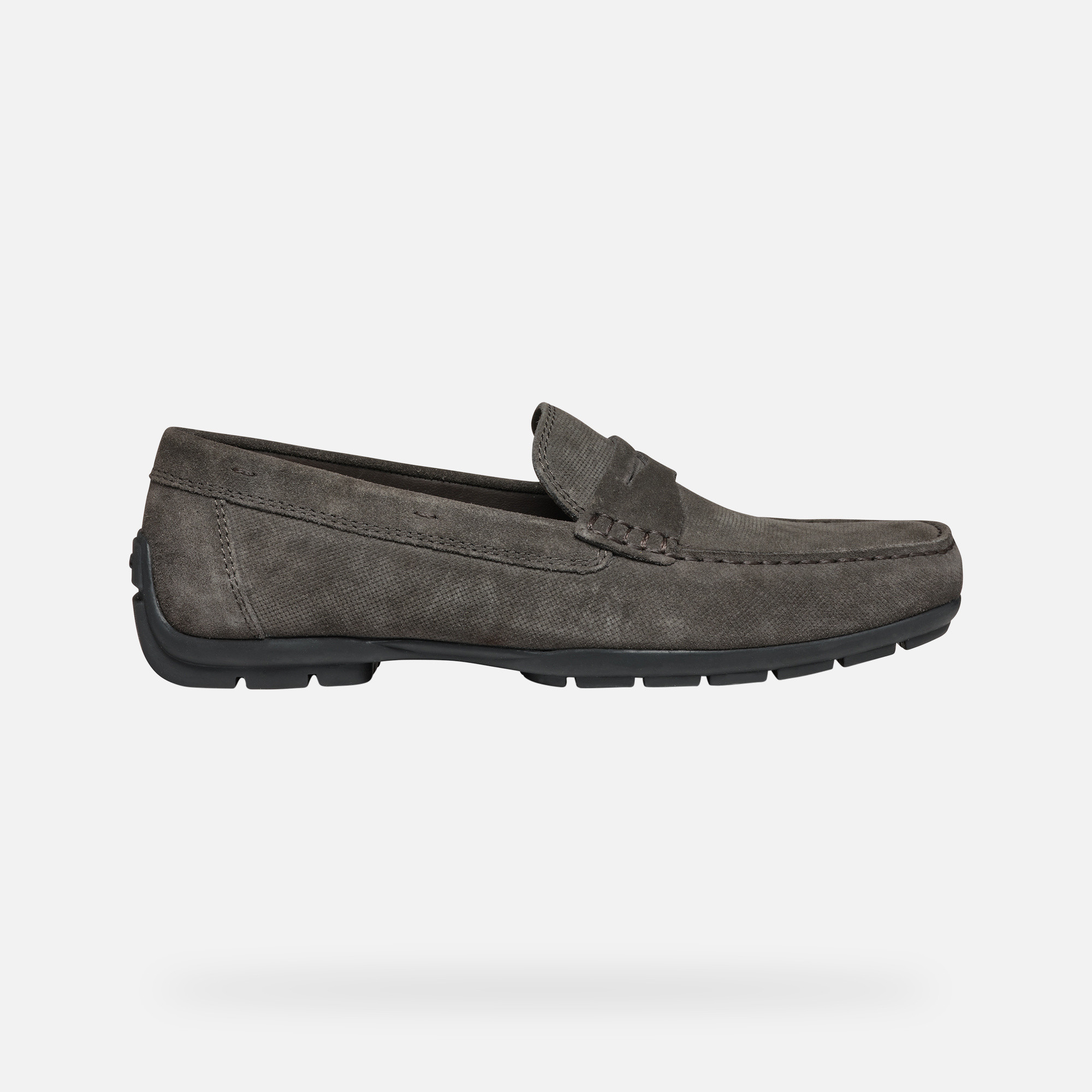 Grey men&#039;s moccasins Geox Moner W 2FIT - Men&#039;s
