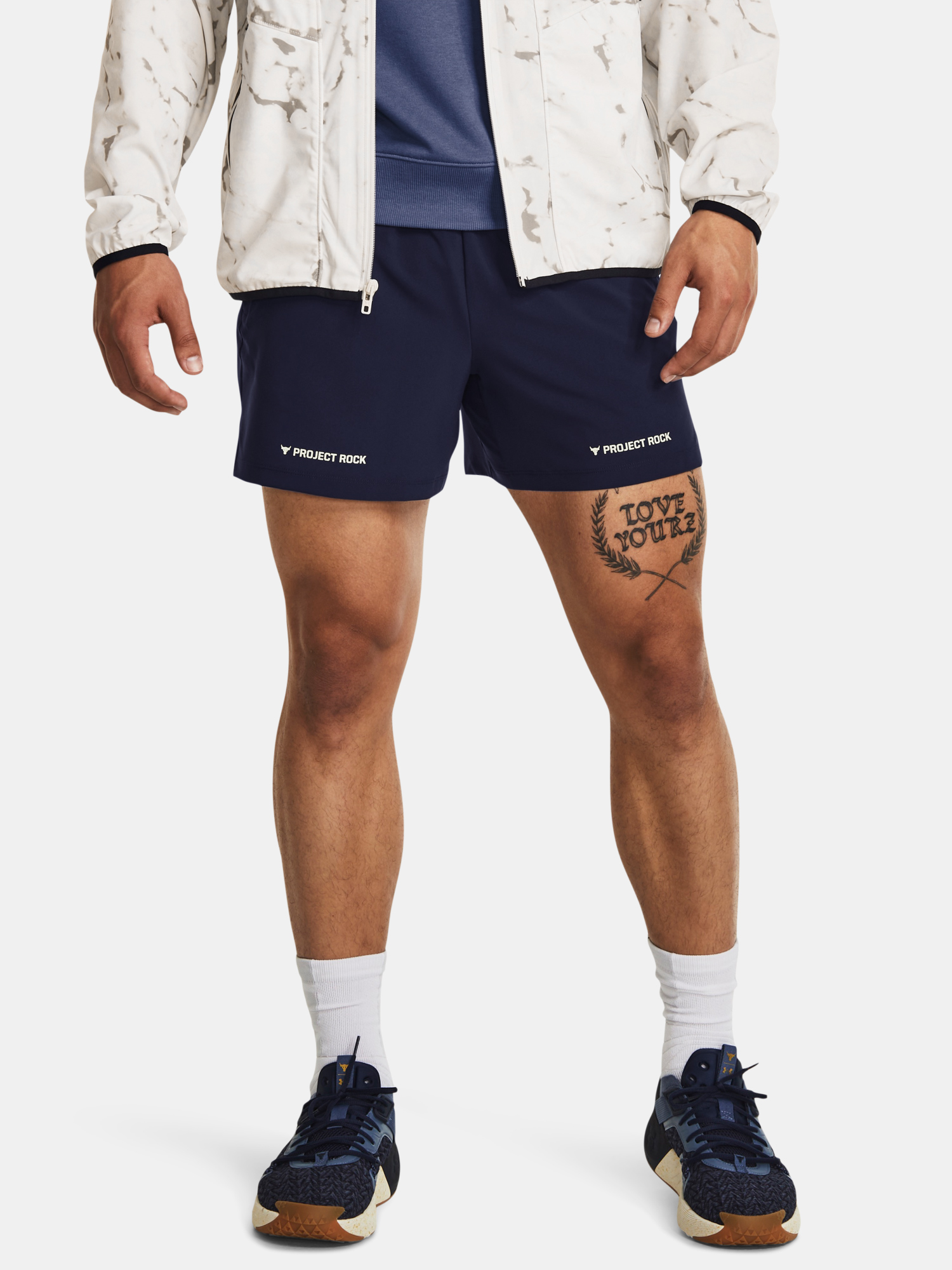 Under Armour Kraťasy Pjt Rock 5in Woven Short-BLU - Pánské