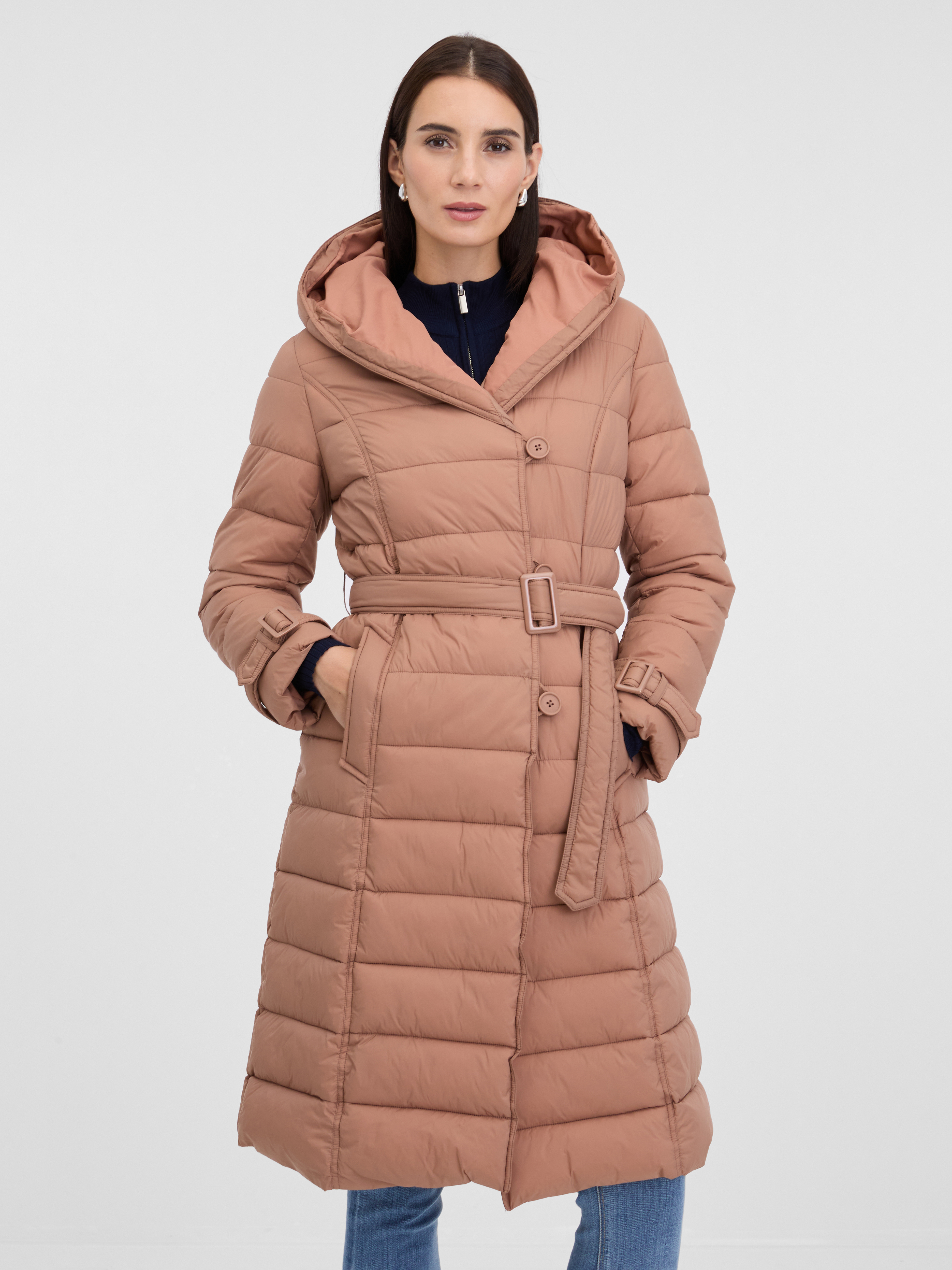 Béžový dámský prošívaný kabát ORSAY