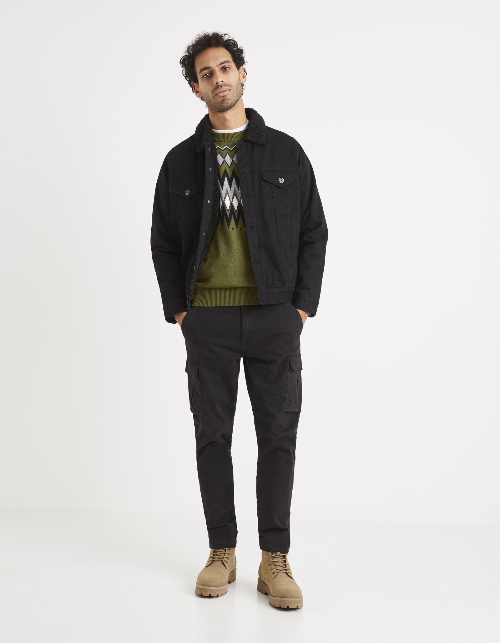 Pulovere pentru barbati Celio - kaki