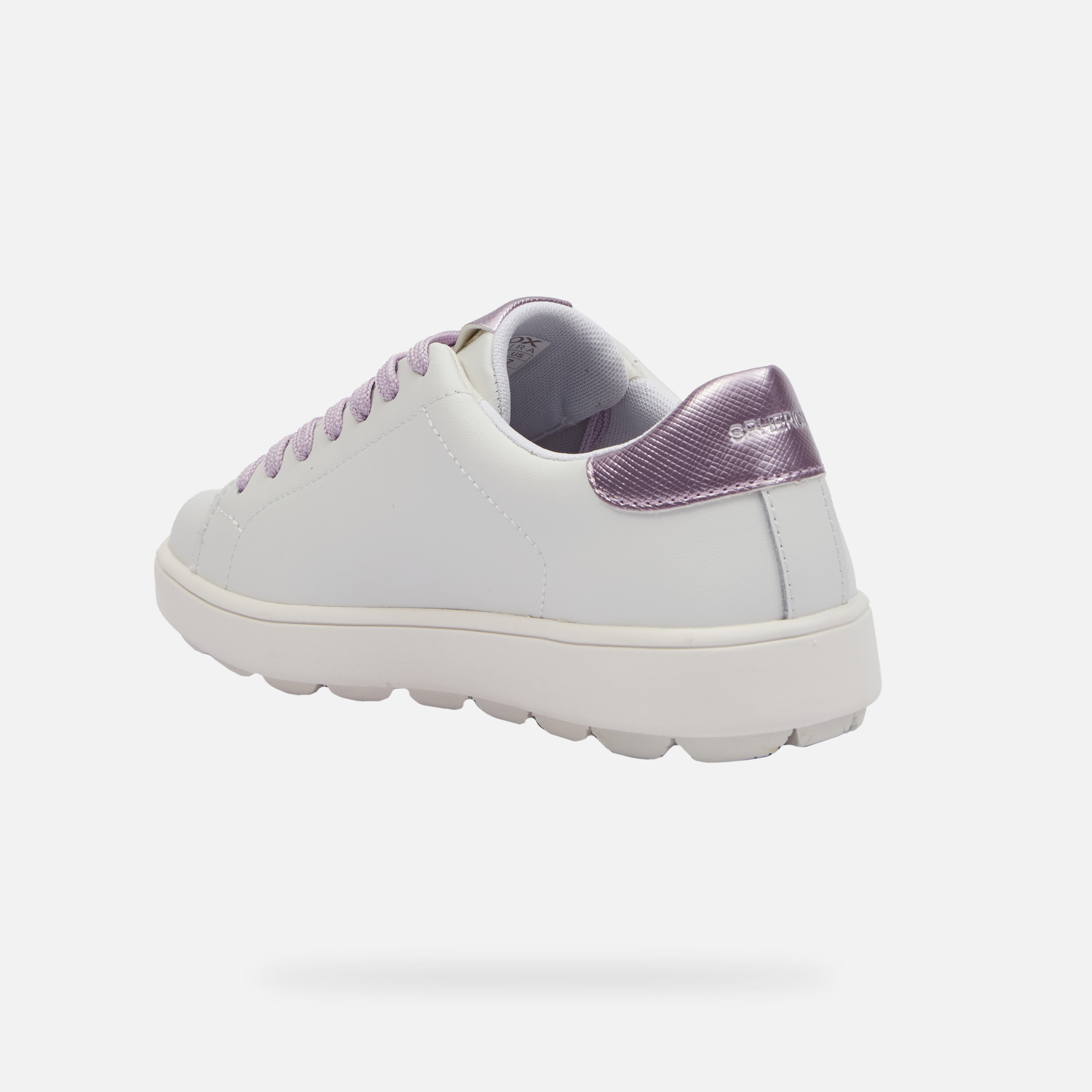 White women's sneakers Geox Spherica ECUB-1 - Women's