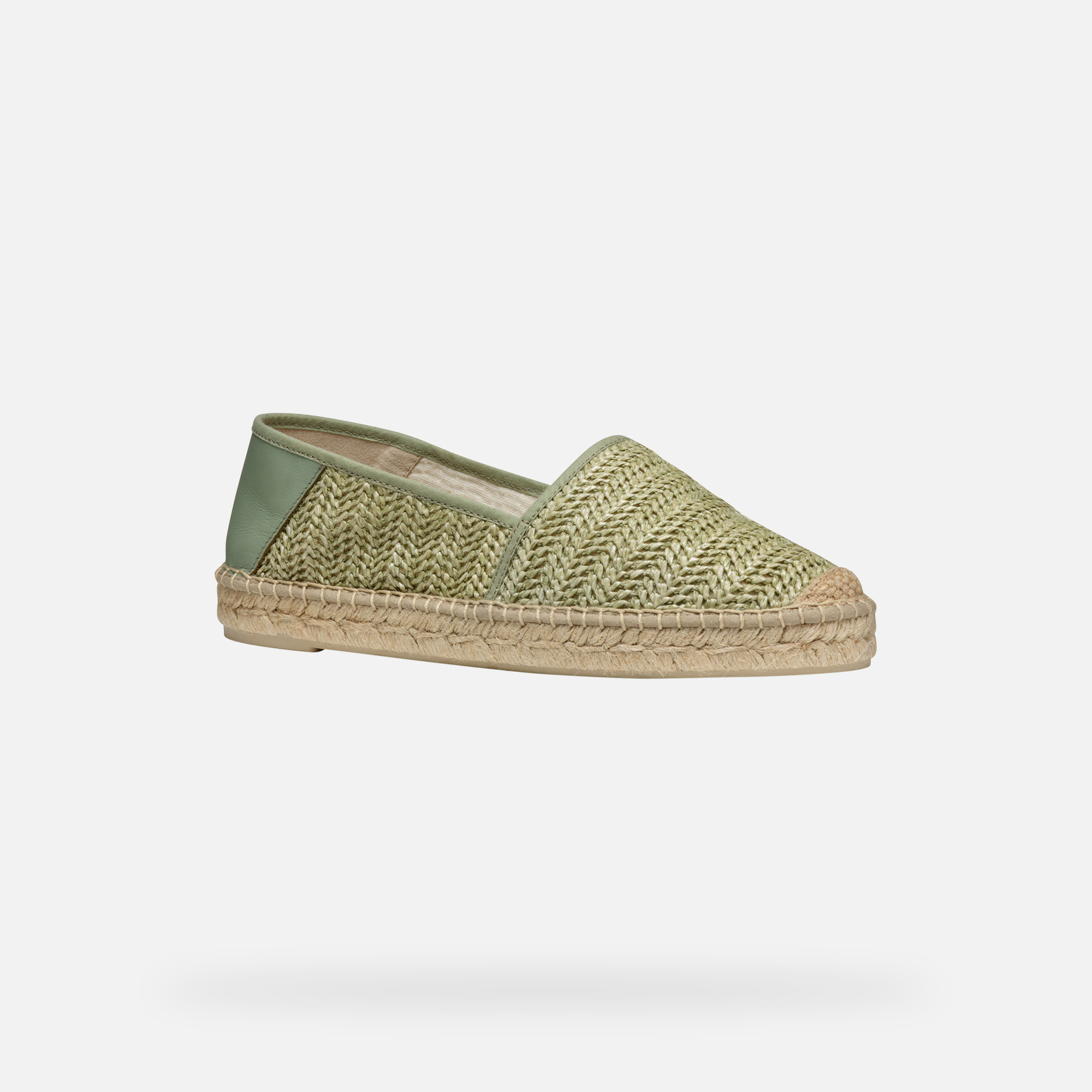 Light green women's espadrilles Geox Lampedusa - Women's