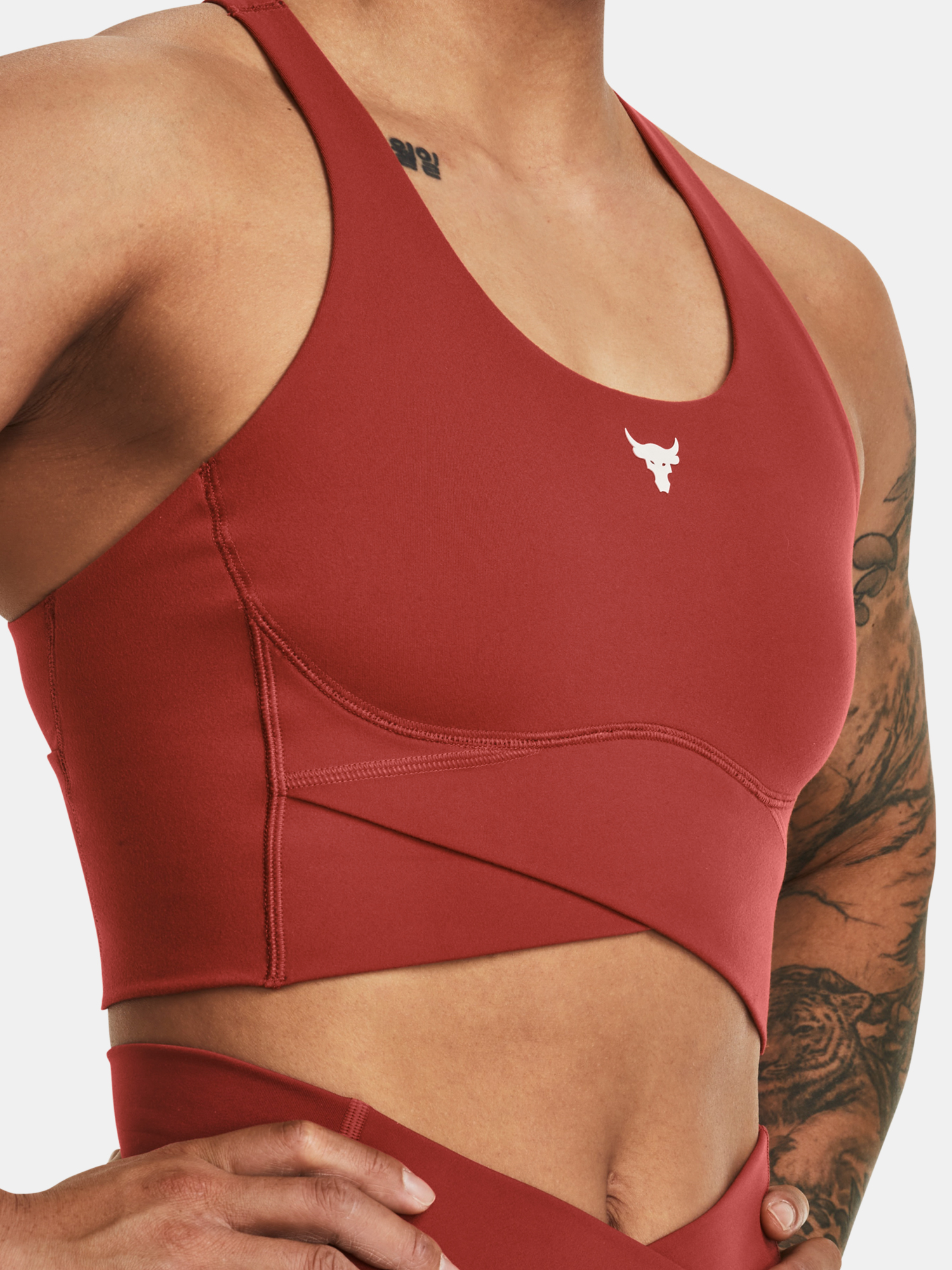 Under Armour Bra Pjt Rck LetsGo Crssover Top-RED - Women&#039;s