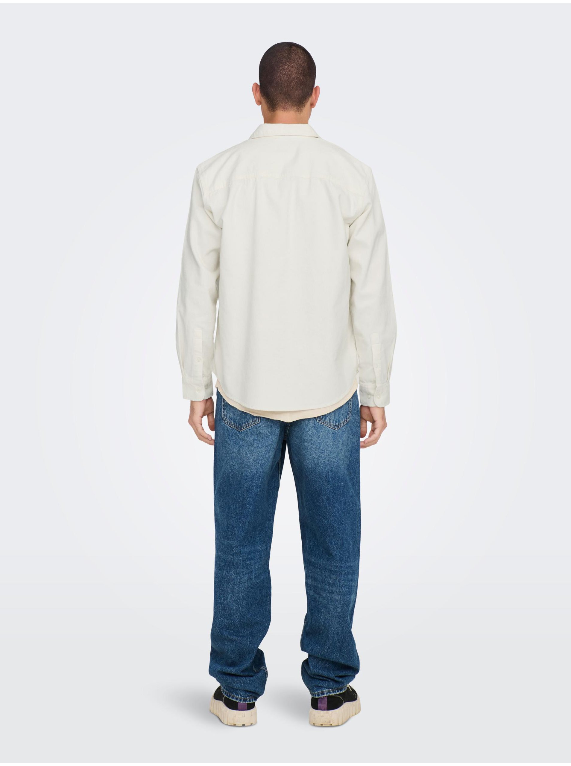 Jachete subtire pentru barbati ONLY & SONS - crem