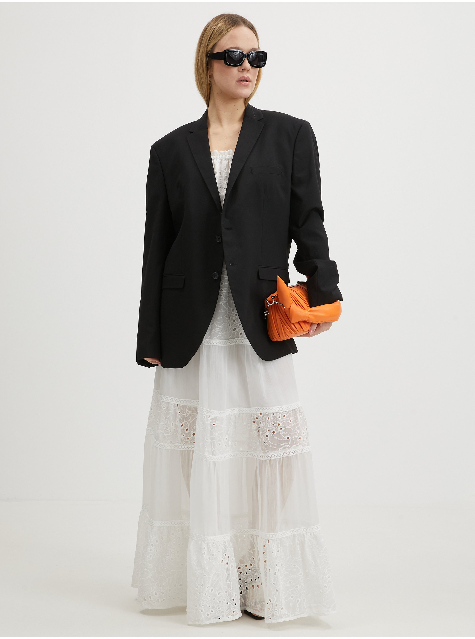 Rochii maxi pentru femei Guess - alb