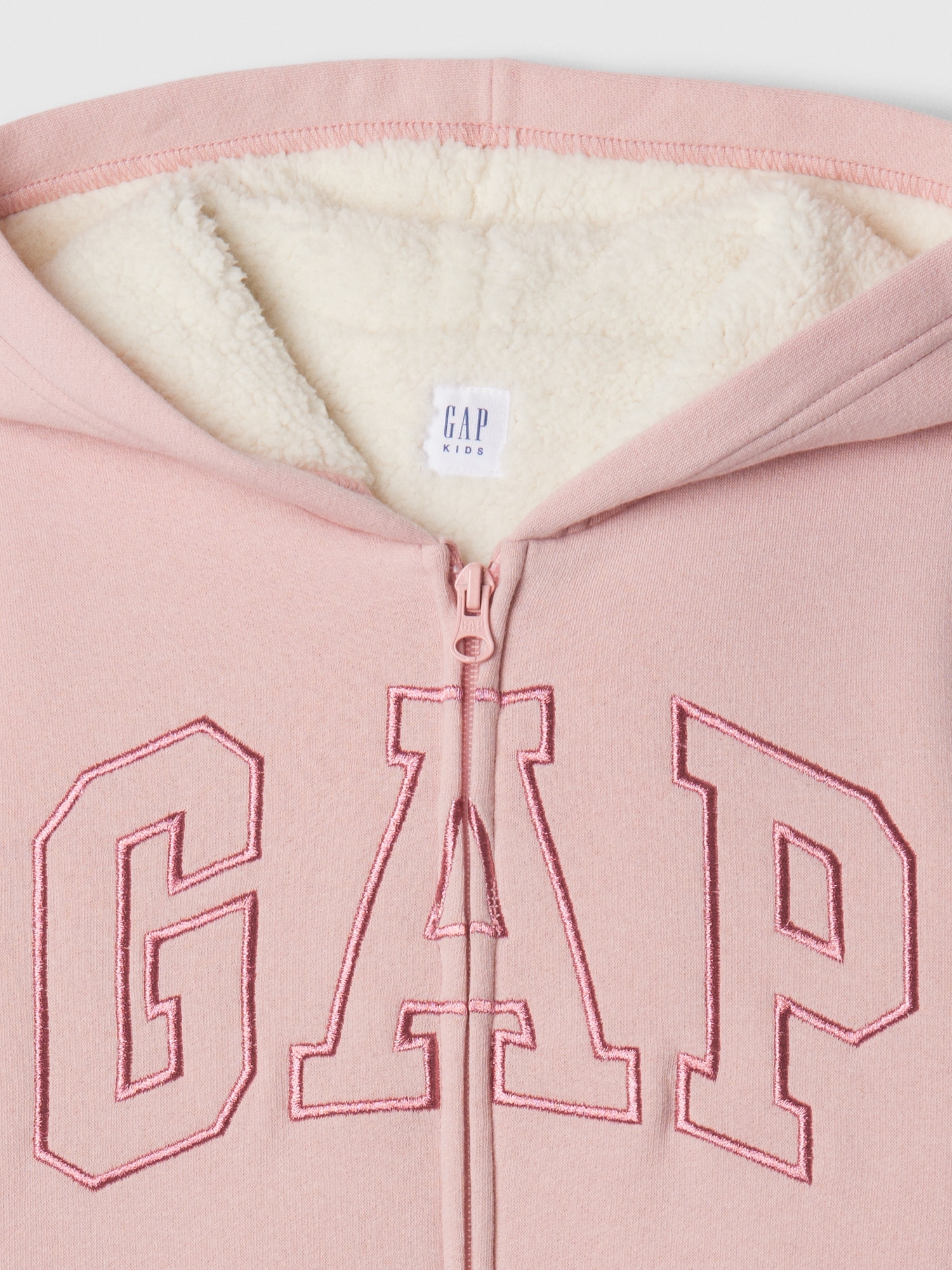 GAP Children&#039;s sherpa sweatshirt with logo - Girls