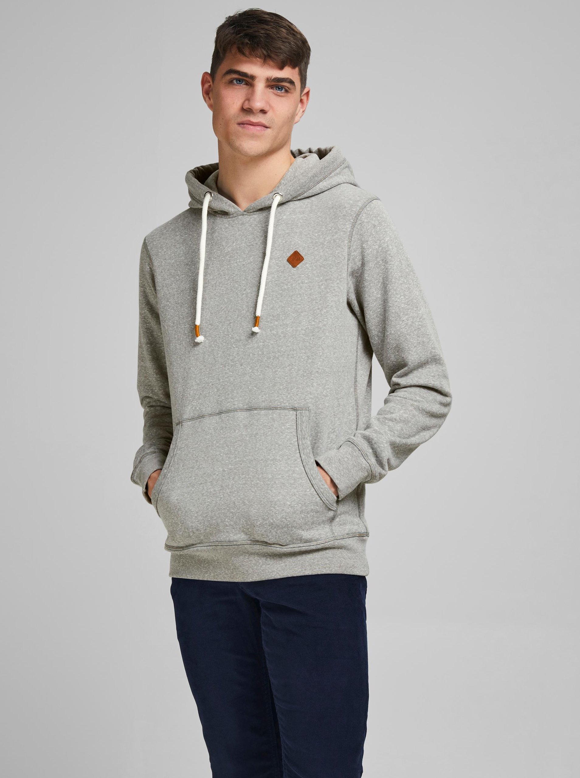 Light Grey Jack & Jones Hoodie - Men