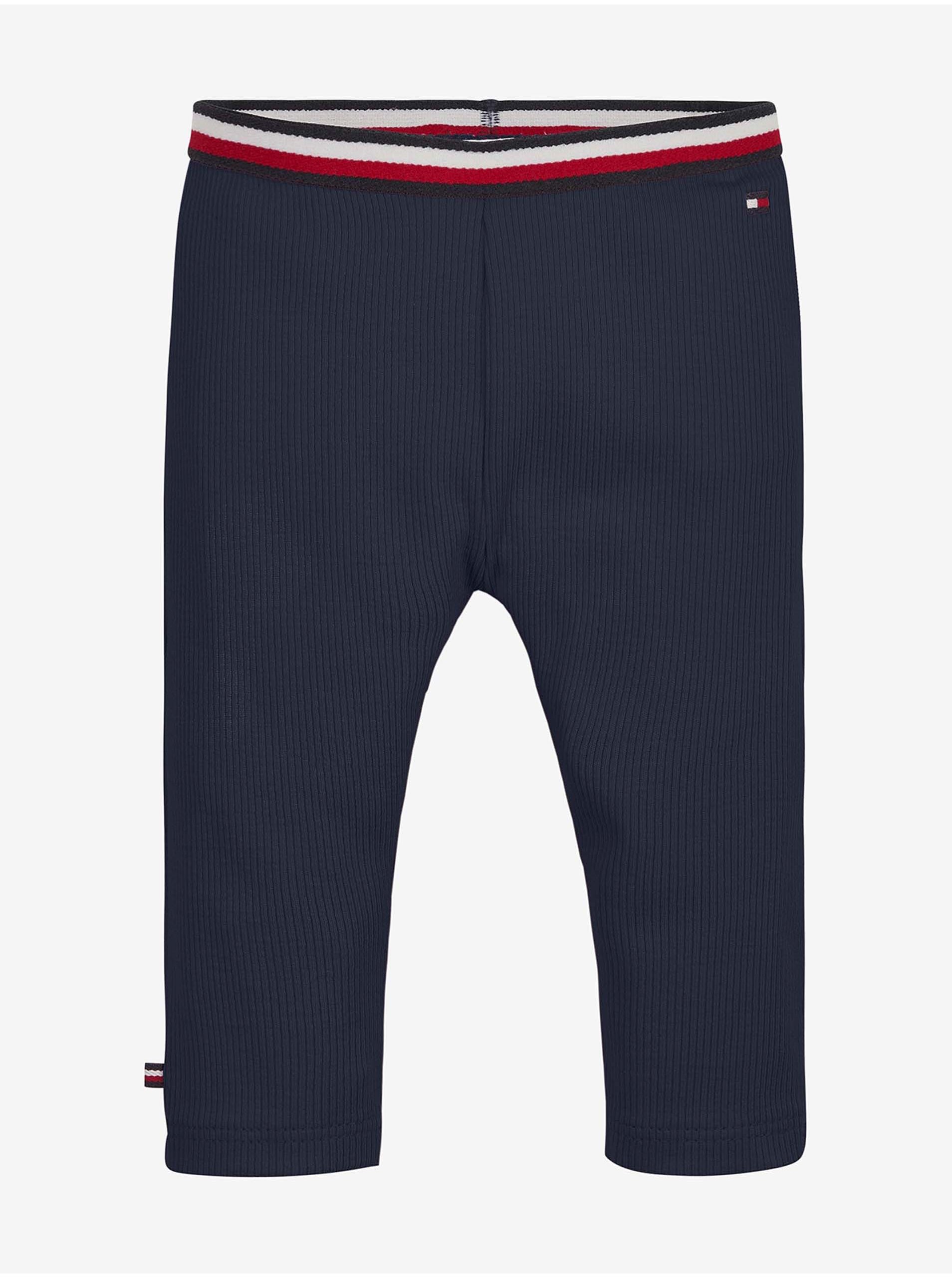 Dark blue girls' ribbed sweatpants Tommy Hilfiger - Girls