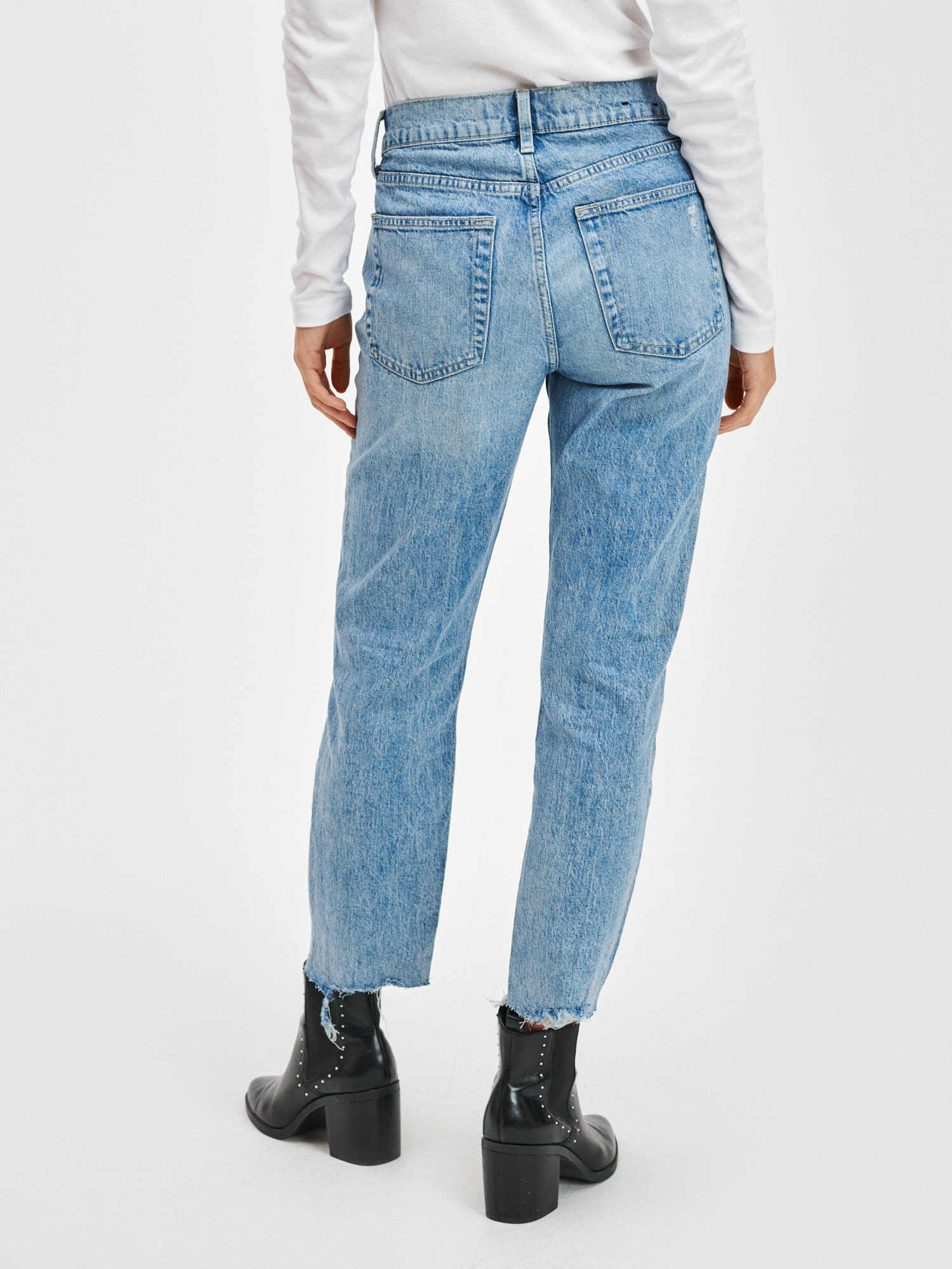 Blugi drepți cu talie înaltă pentru femei GAP