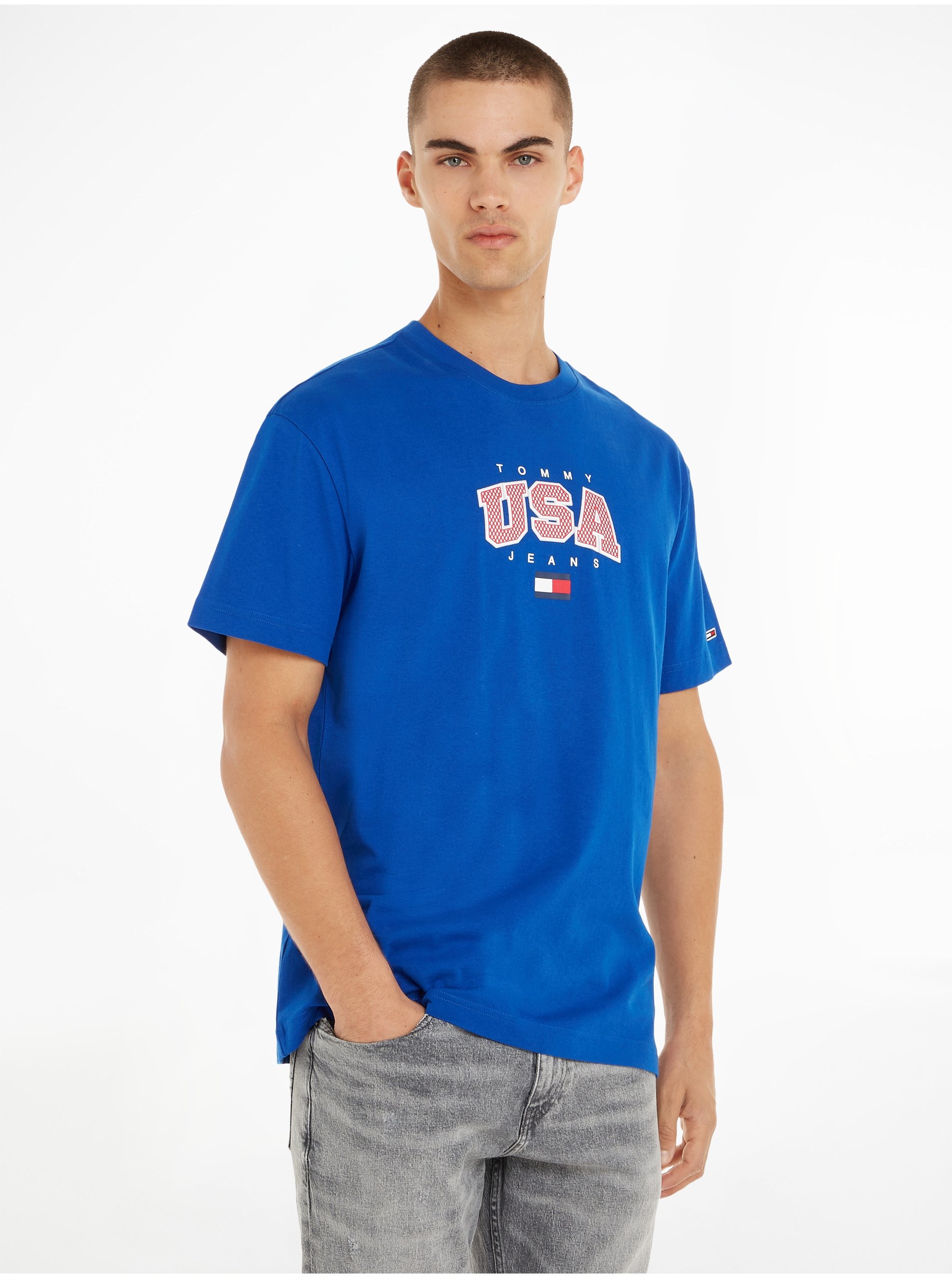 Blue Men's T-Shirt Tommy Jeans Modern Sport - Men