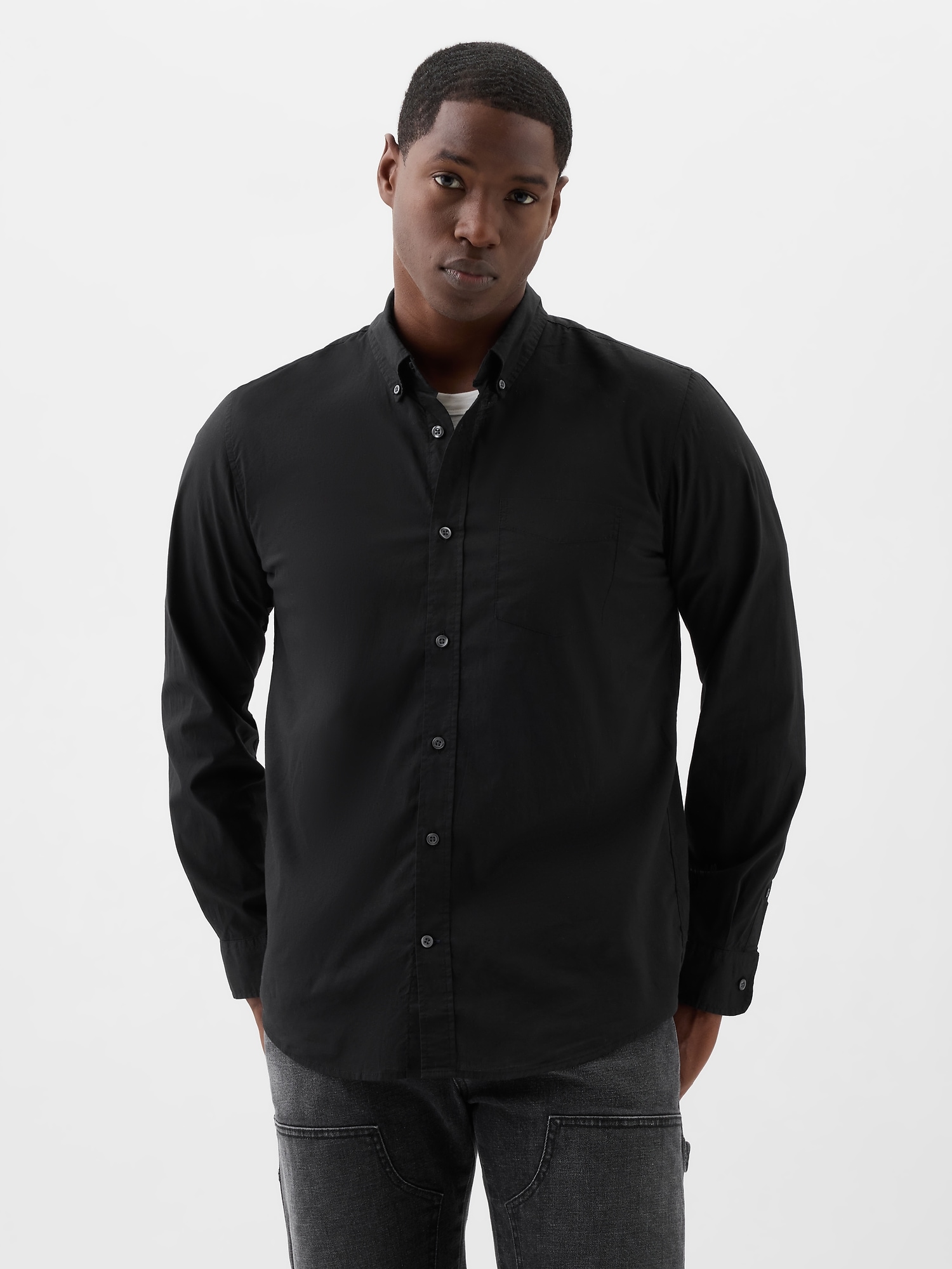 Camasi casual pentru barbati GAP - negru