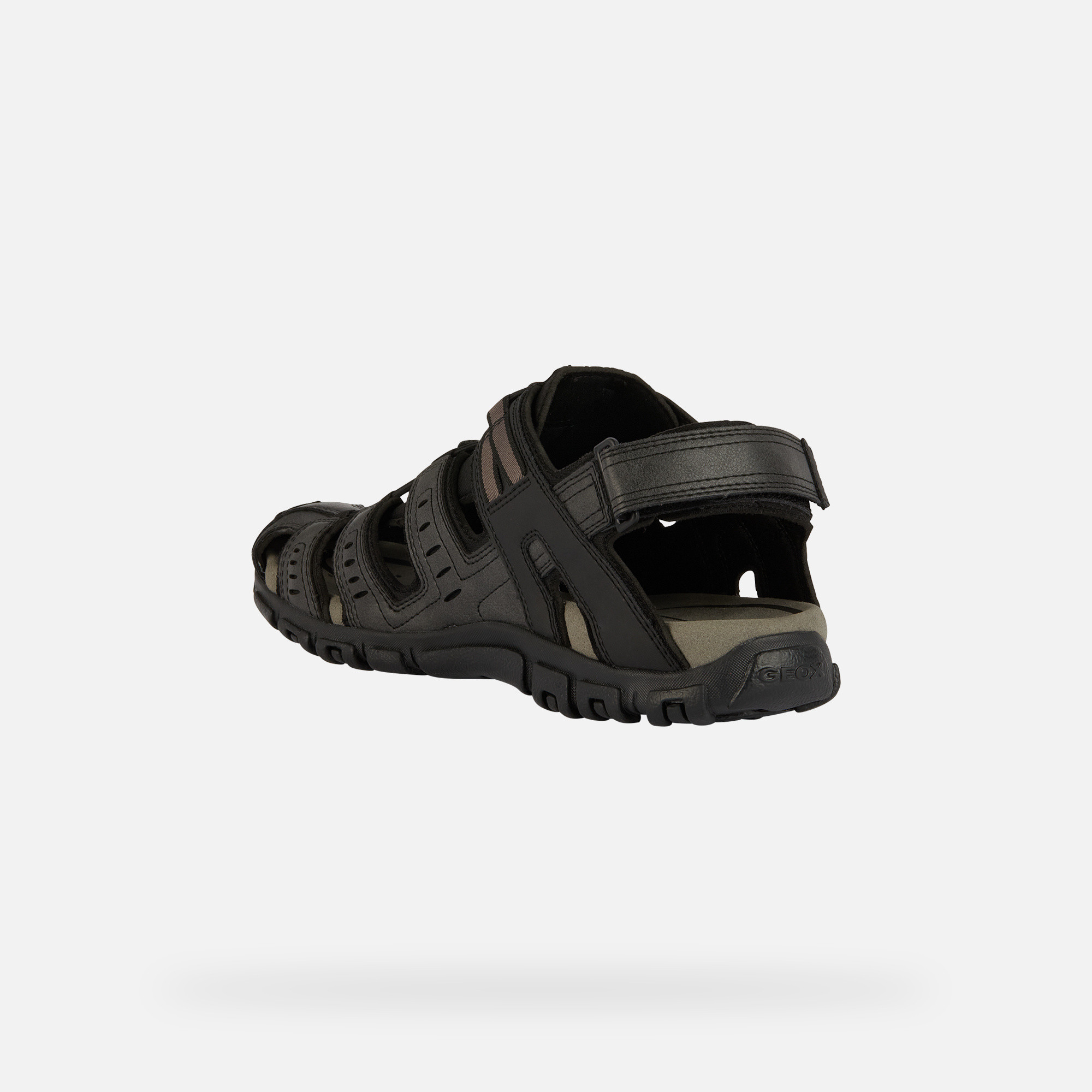 Black Men's Sandals Geox Strada - Men's