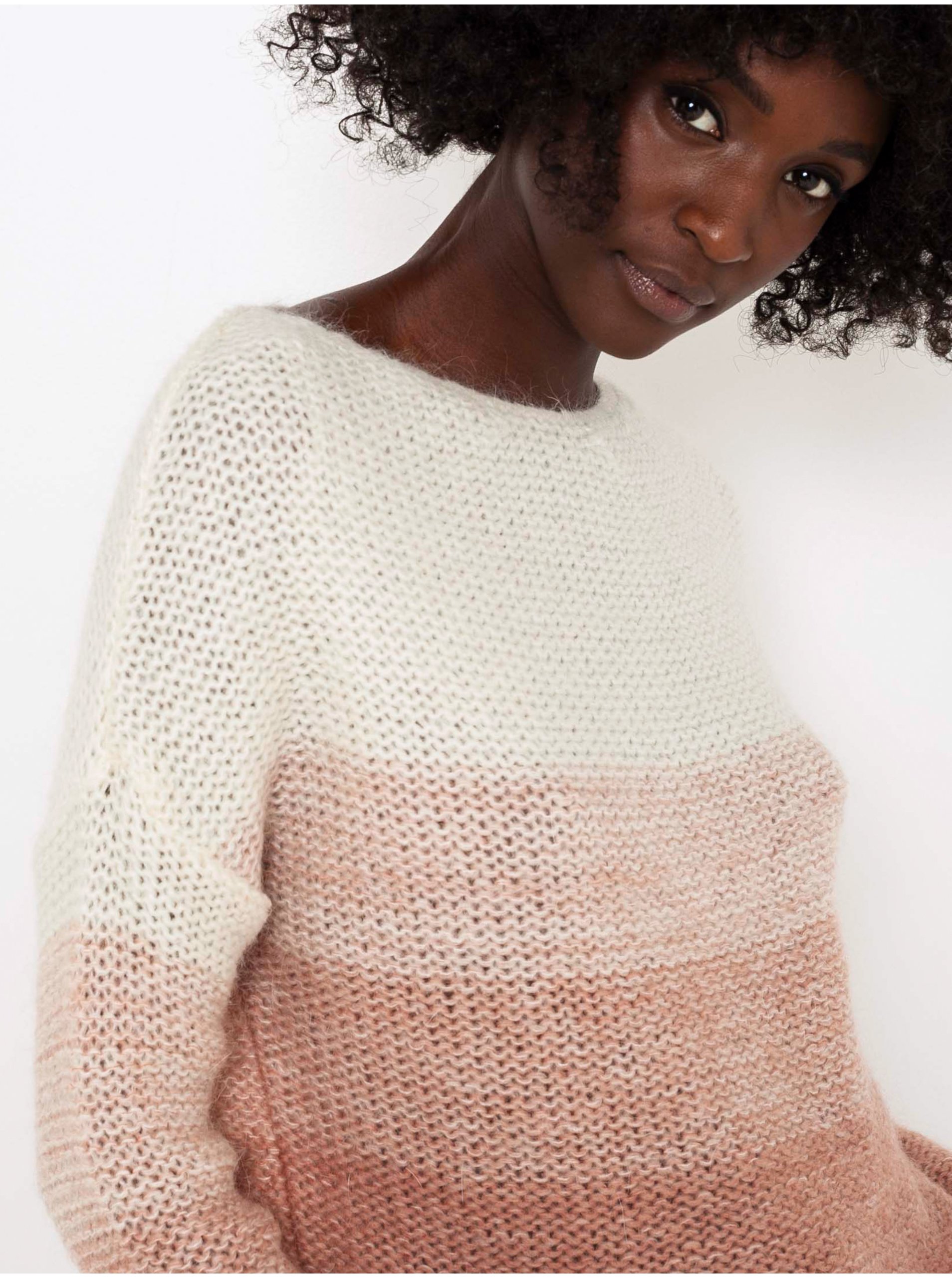 Pink-cream sweater CAMAIEU - Women