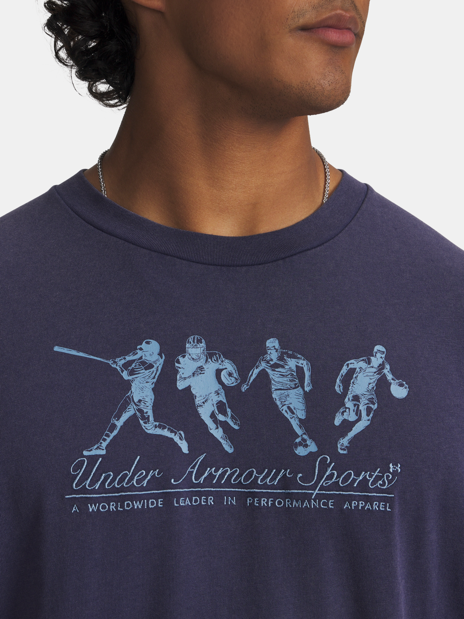 Men's Under Armour UA HWT ATHLETES OS SS-BLU - Men's T-Shirt