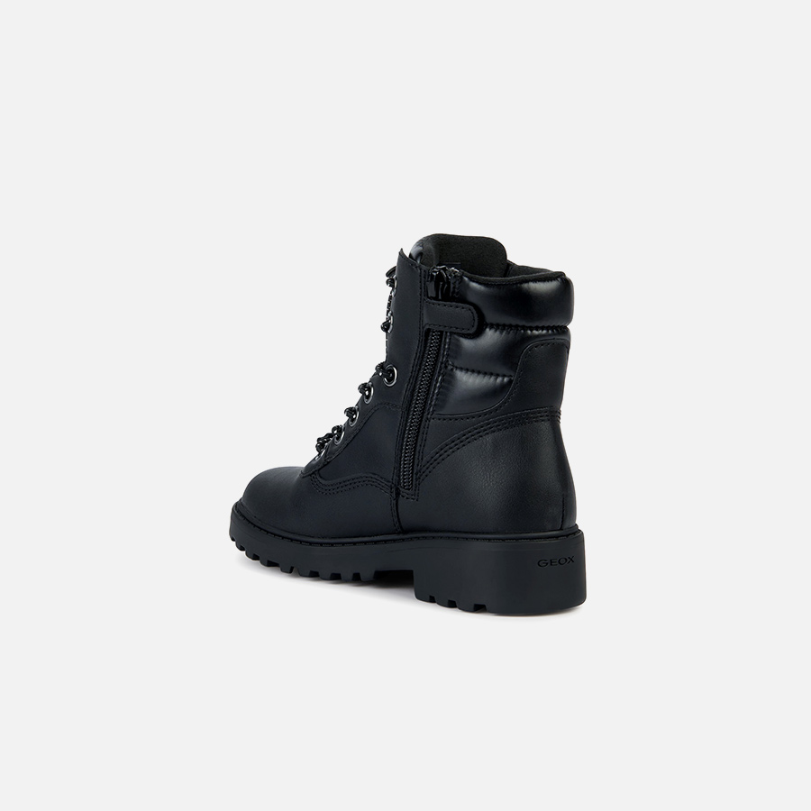 Black Girls Ankle Boots Geox Casey B ABX - Girls