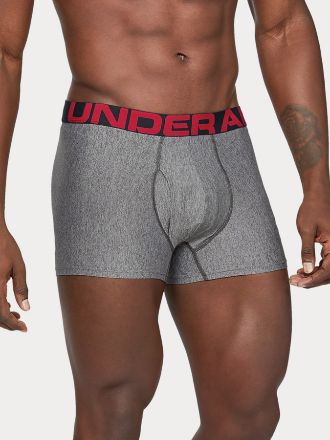 Under Armour Boxer Shorts Tech 3in 2 Pack-GRY - Mens