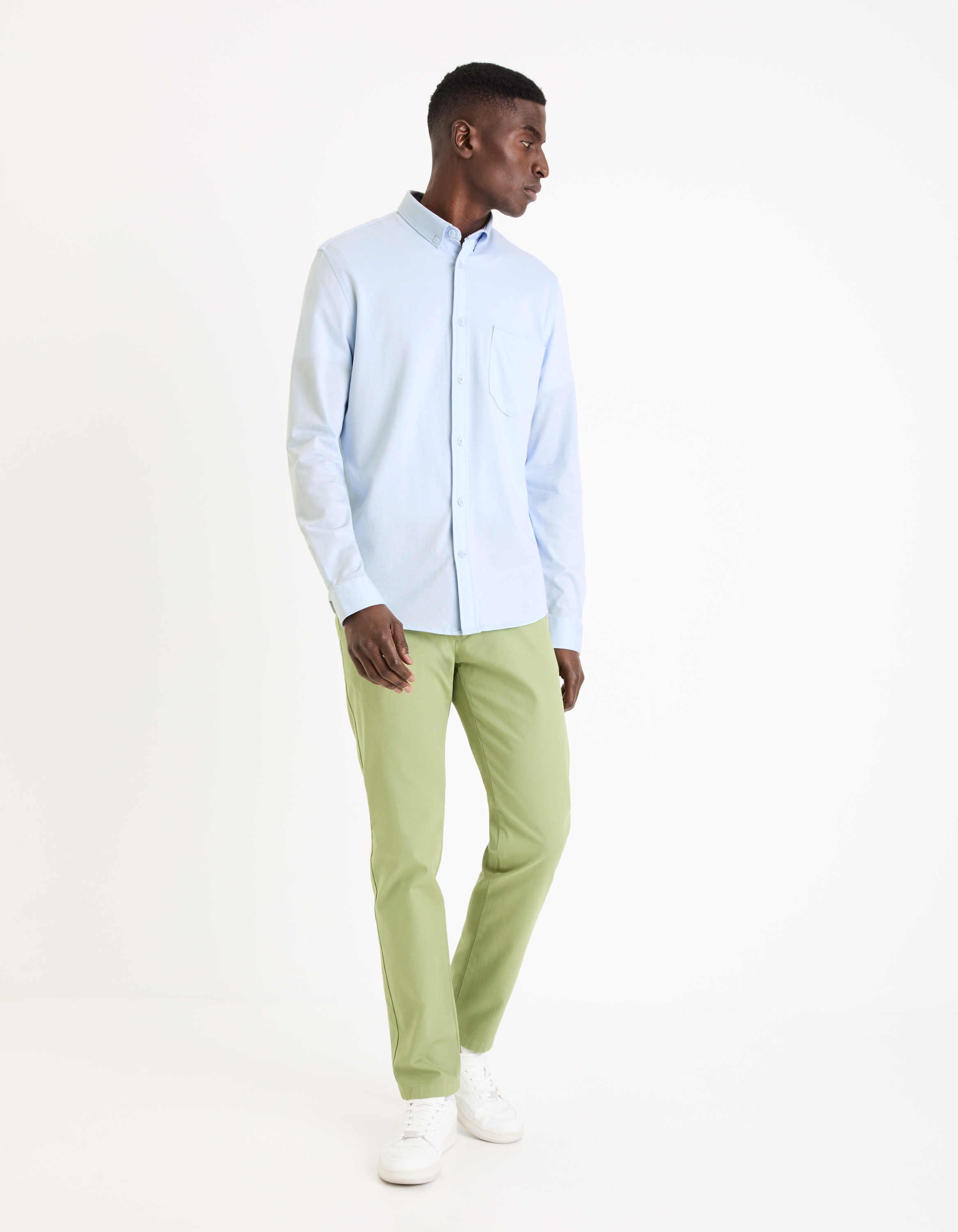 Pantaloni chino pentru barbati Celio - verde deschis