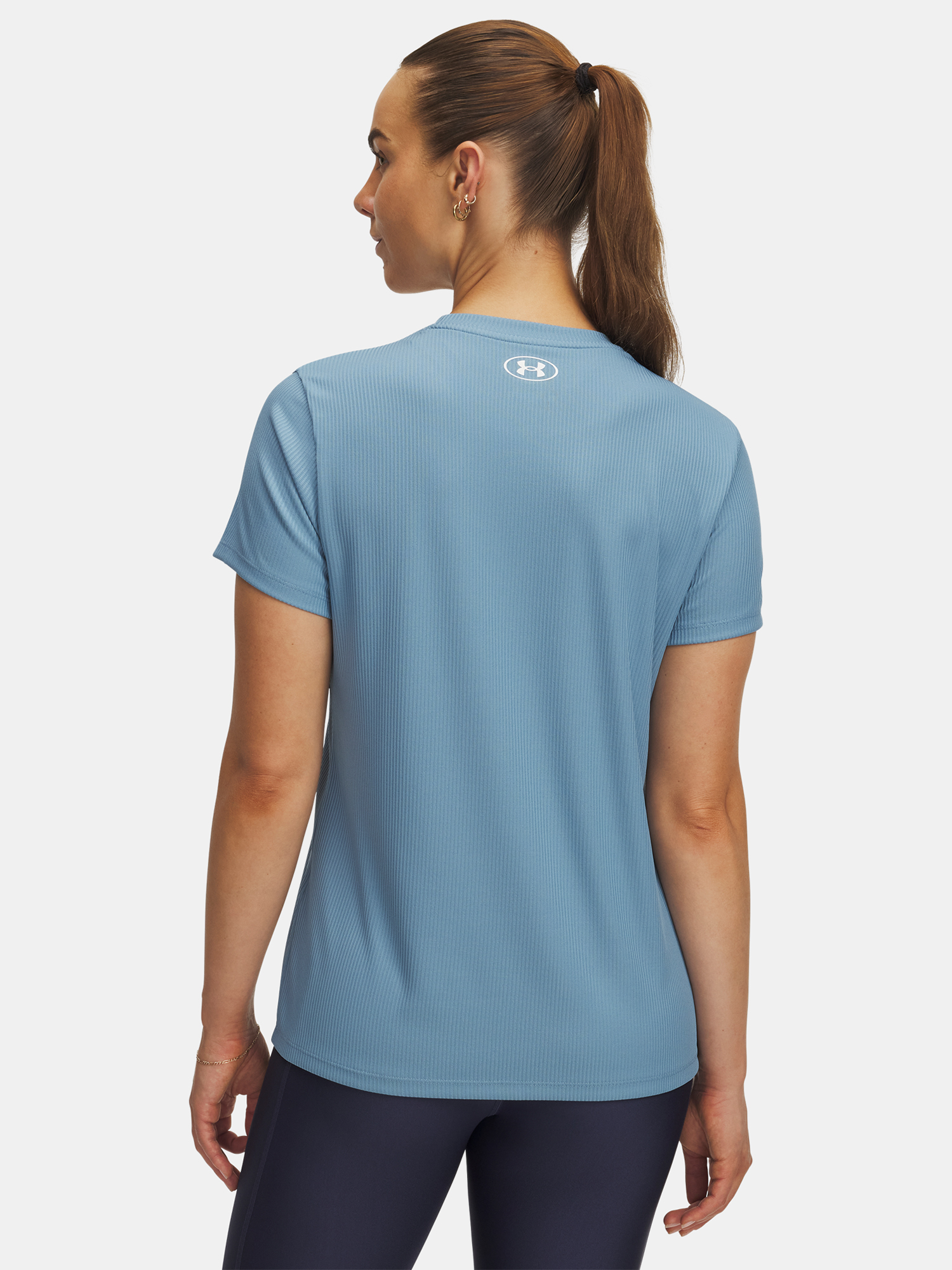 Women's T-shirt Under Armour Tech Rib SSC-BLU - Women's