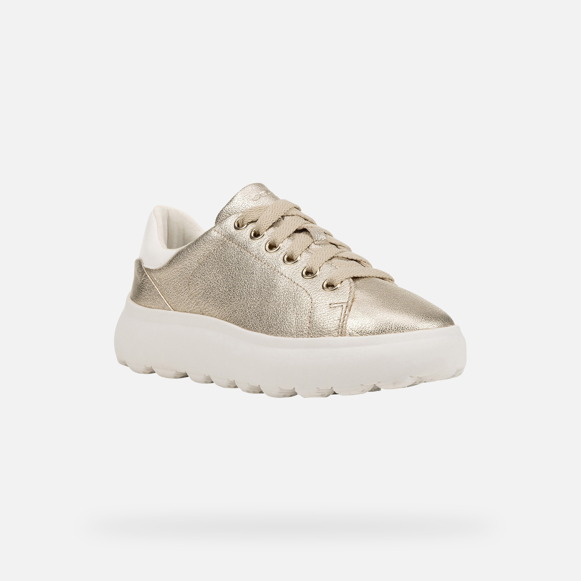 Gold women&#039;s sneakers Geox Spherica EC4.1 - Women&#039;s