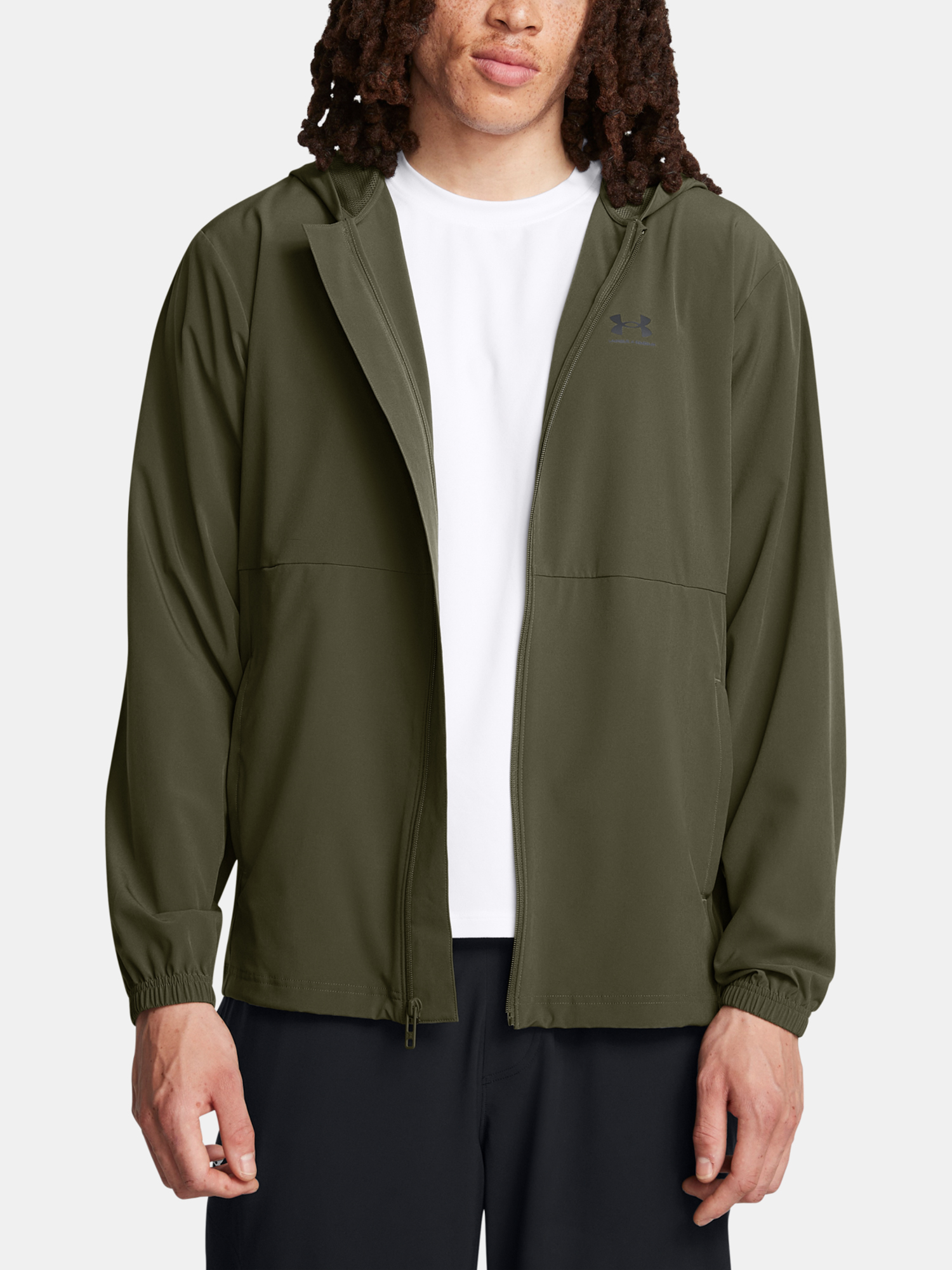 Men's Jacket Under Armour UA Vibe Woven Windbreaker-GRN - Men's