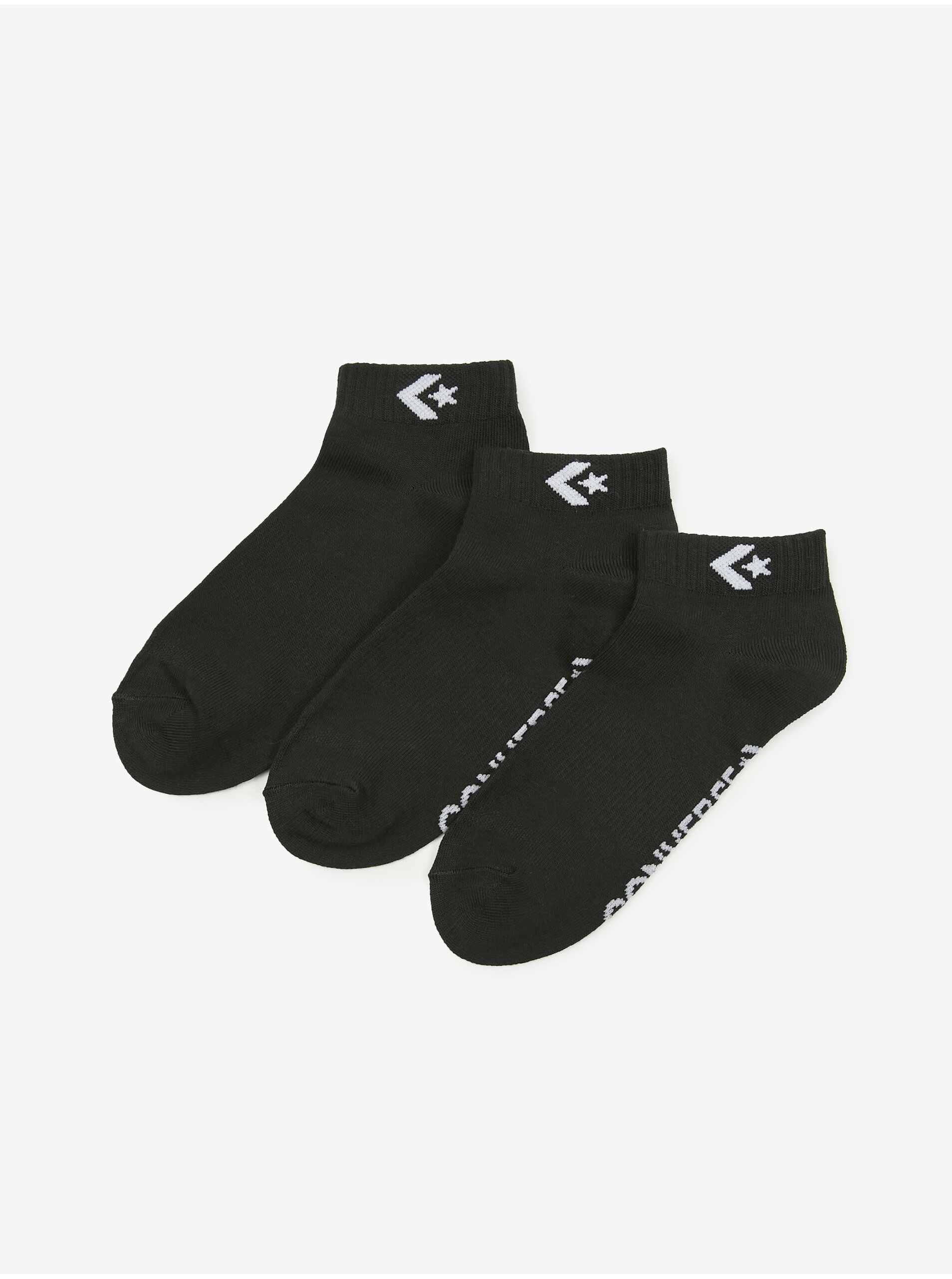 Set of three pairs of women's socks in Converse black - Women's
