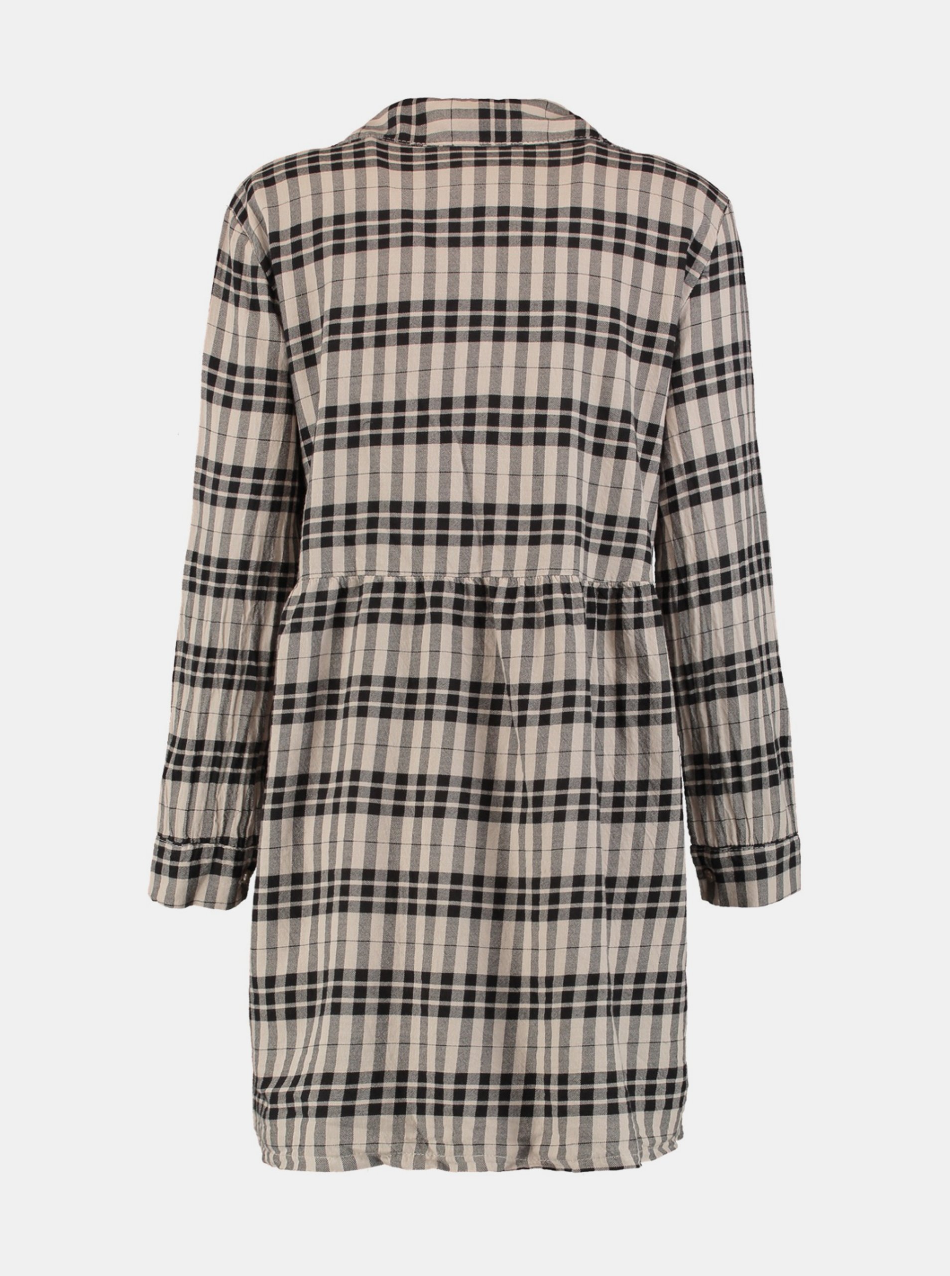 Haily's Beige Plaid Shirt Dress Hailys