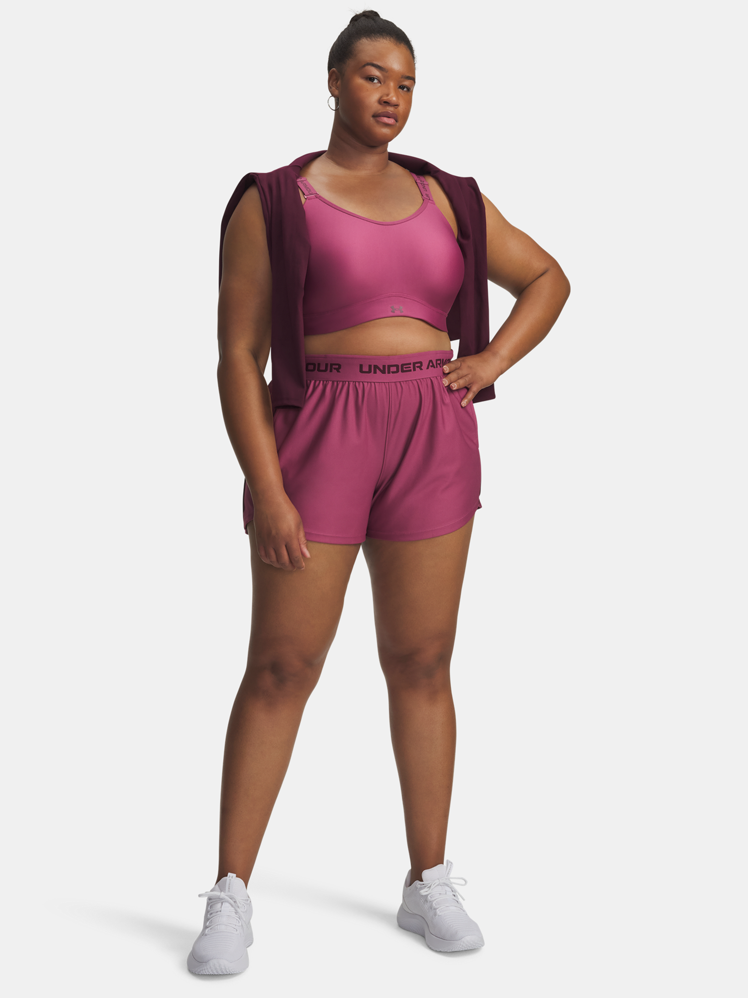 Under Armour Tech Play Up Shorts&amp;-RED - Women&#039;s Shorts