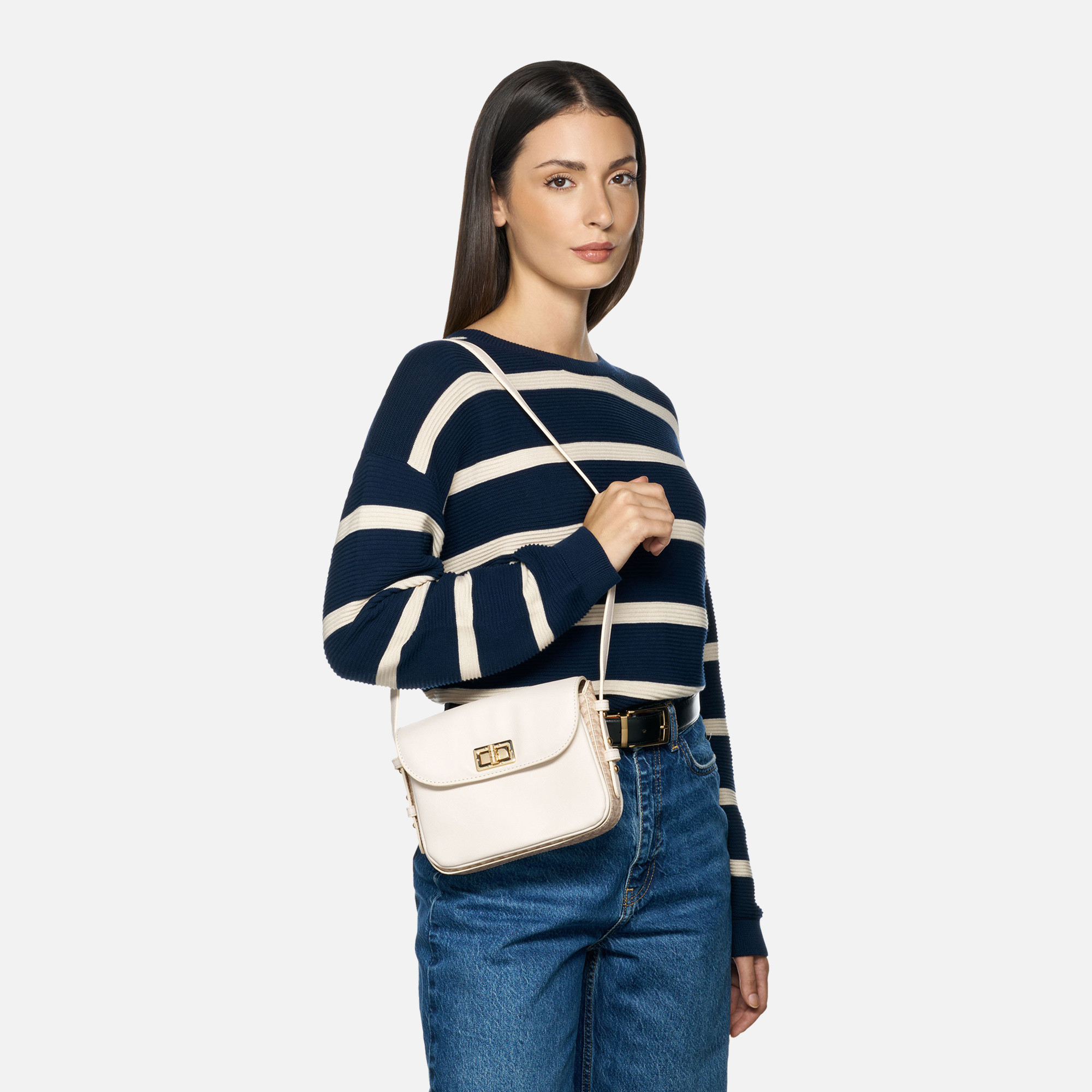 Cream women&#039;s handbag Geox Kleopy - Women&#039;s