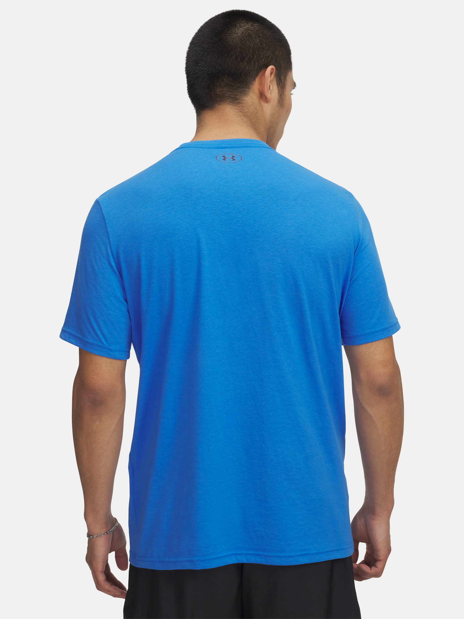 Men's Under Armour UA COLLEGE CREST LOGO SS-BLU - Men's T-Shirt