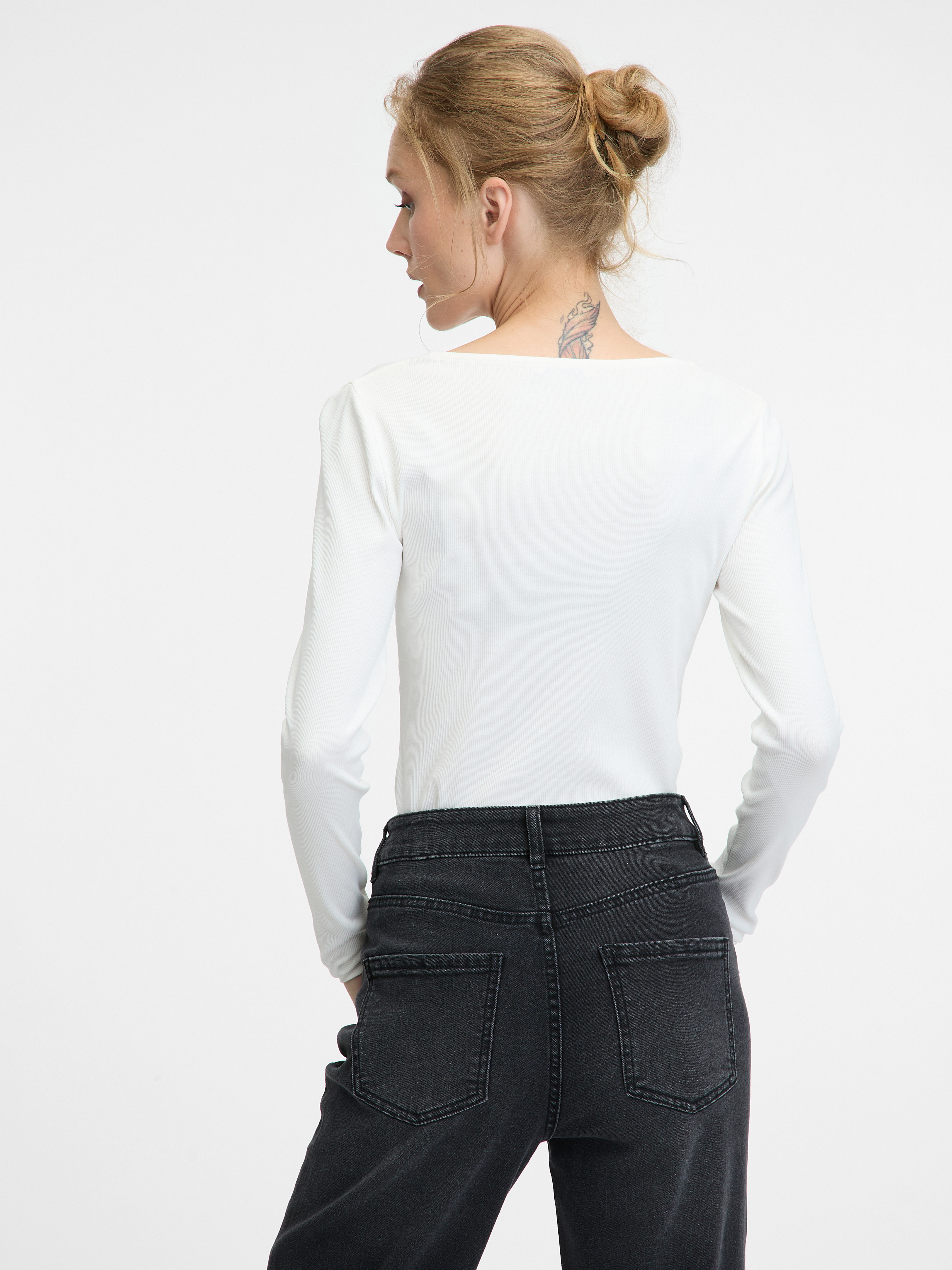 White women's long-sleeved T-shirt ORSAY - Women's
