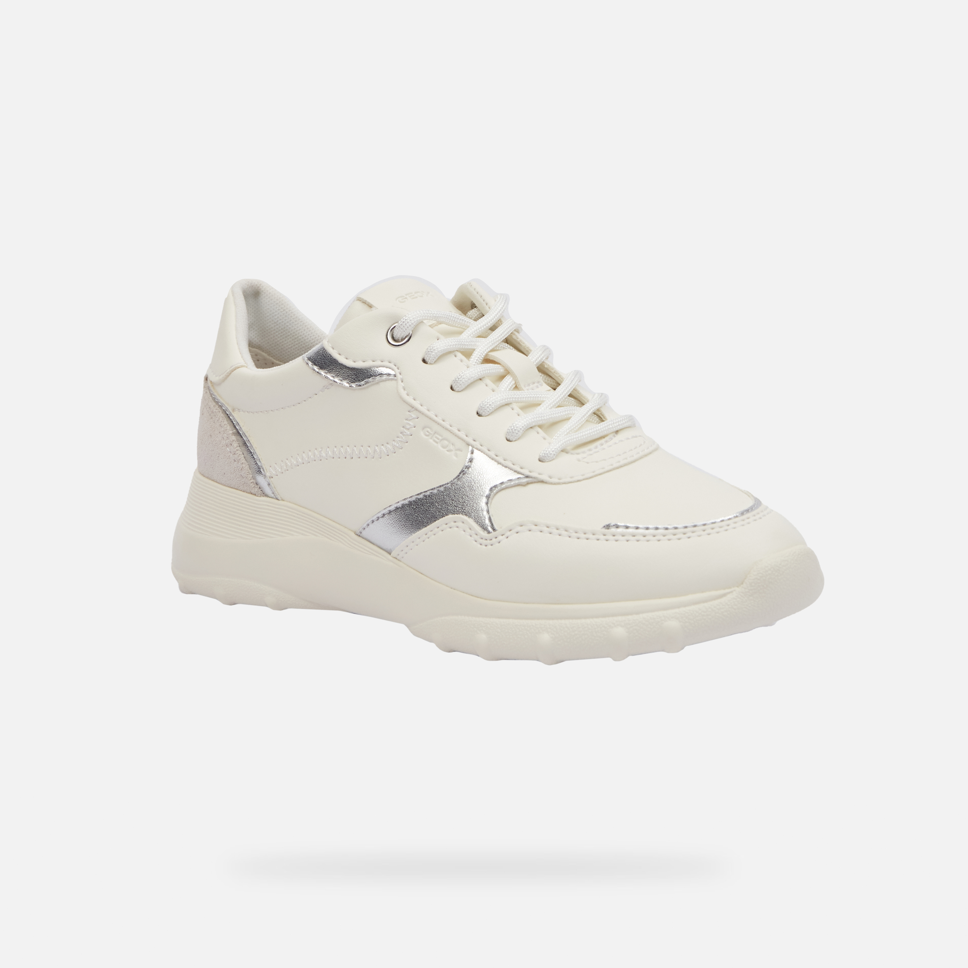 White women's sneakers Geox Alleniee - Women's